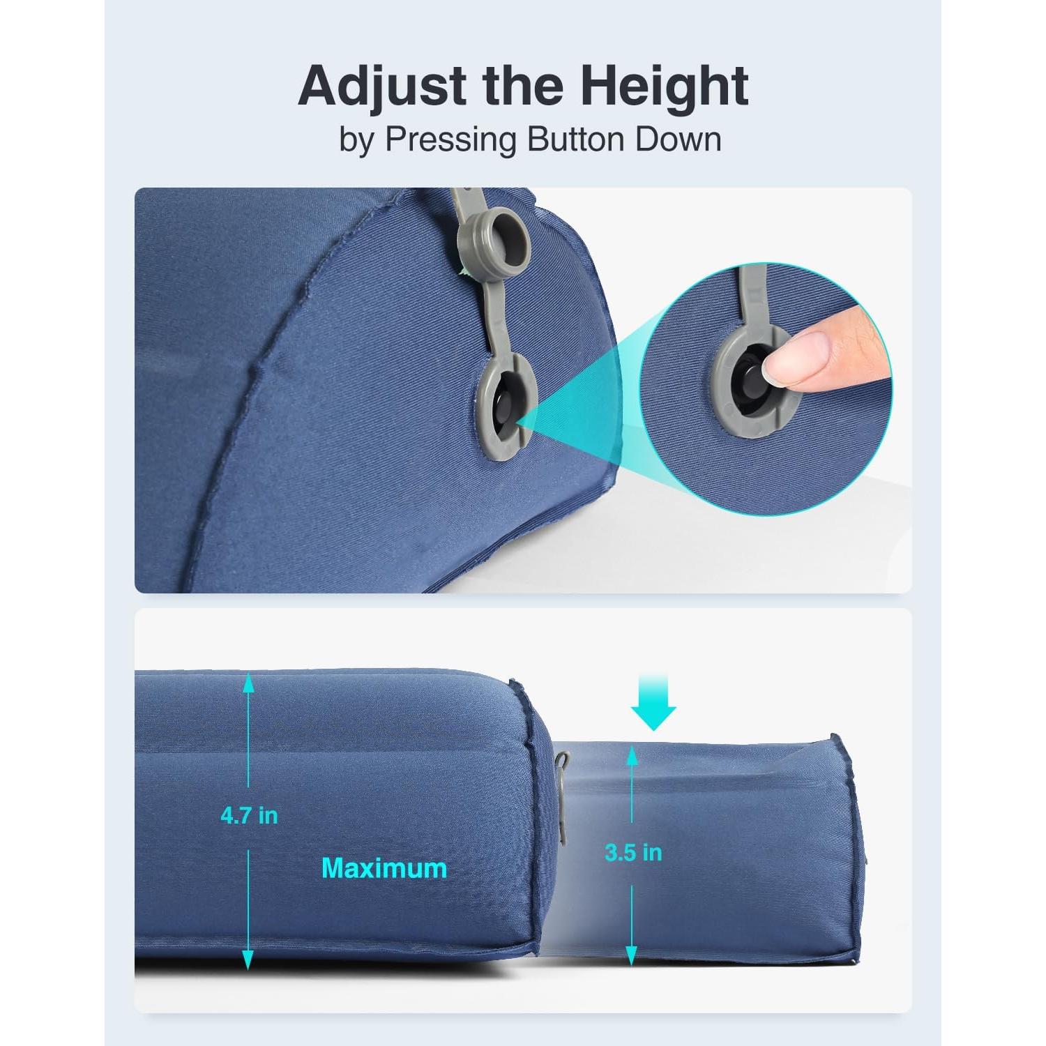 Cojín Inflable Luxtude para Piernas 51x21 cm Soporte Rodilla