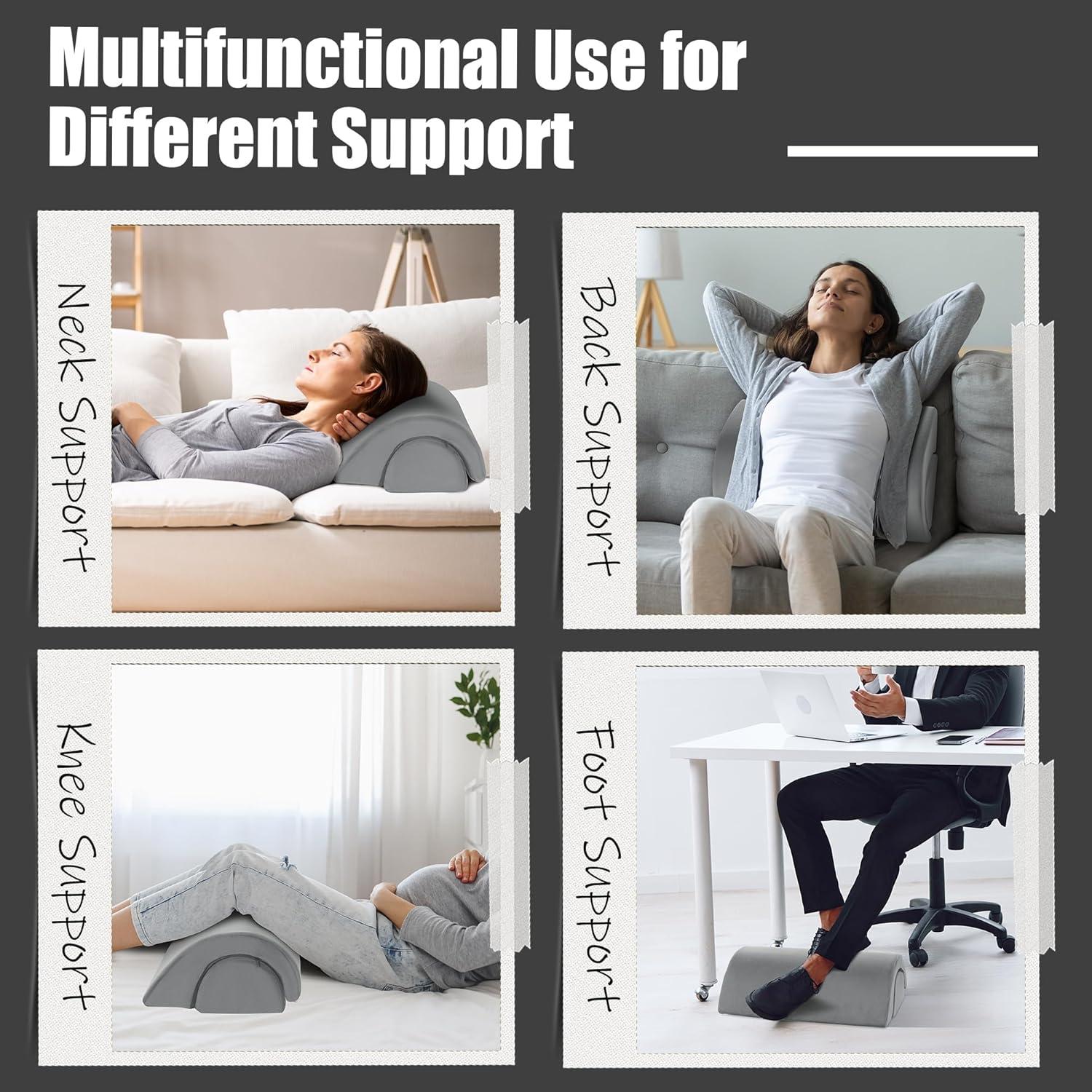 Almohada Semicircular ROYALAY para Piernas y Espalda - Gris