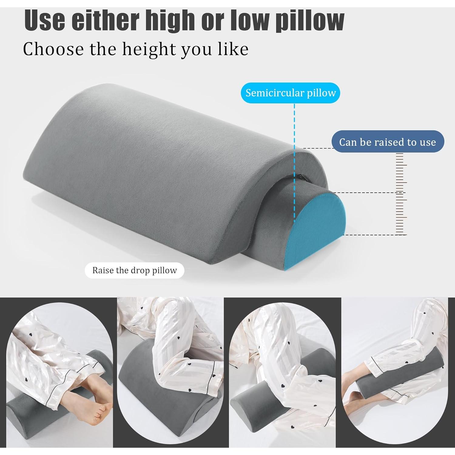 Almohada Semicircular ROYALAY para Piernas y Espalda - Gris
