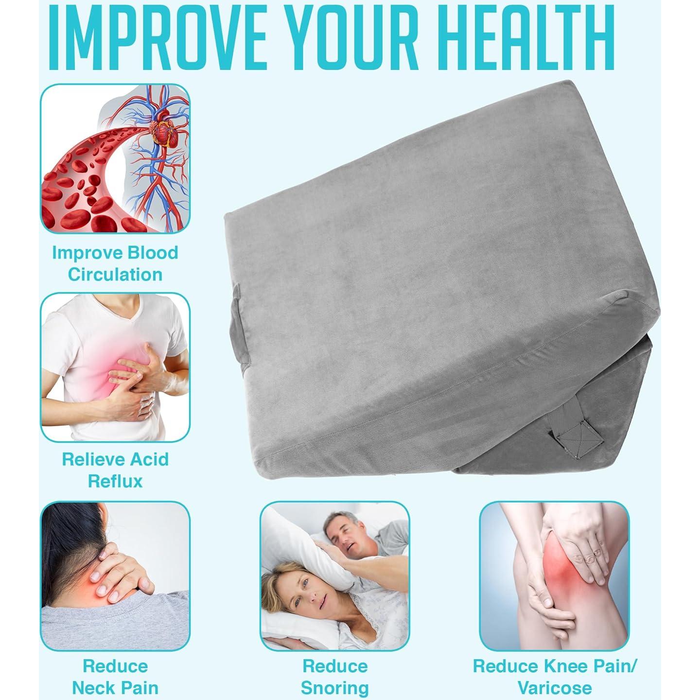 Cojín en Cuña Ajustable AllSett Health para Dormir y Reflujo