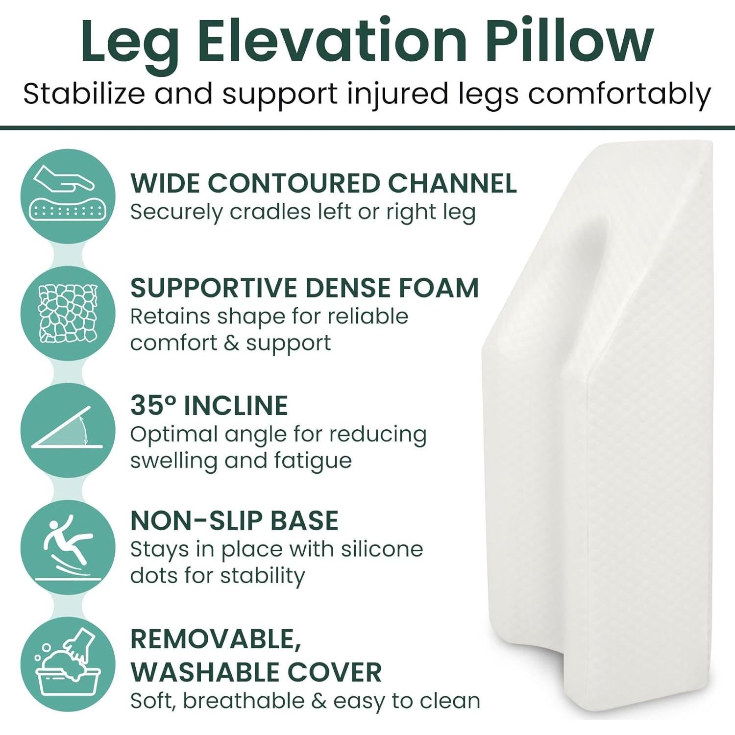 Cojín Elevador de Pierna Xtra-Comfort - Alivio Rodilla 16,5 cm