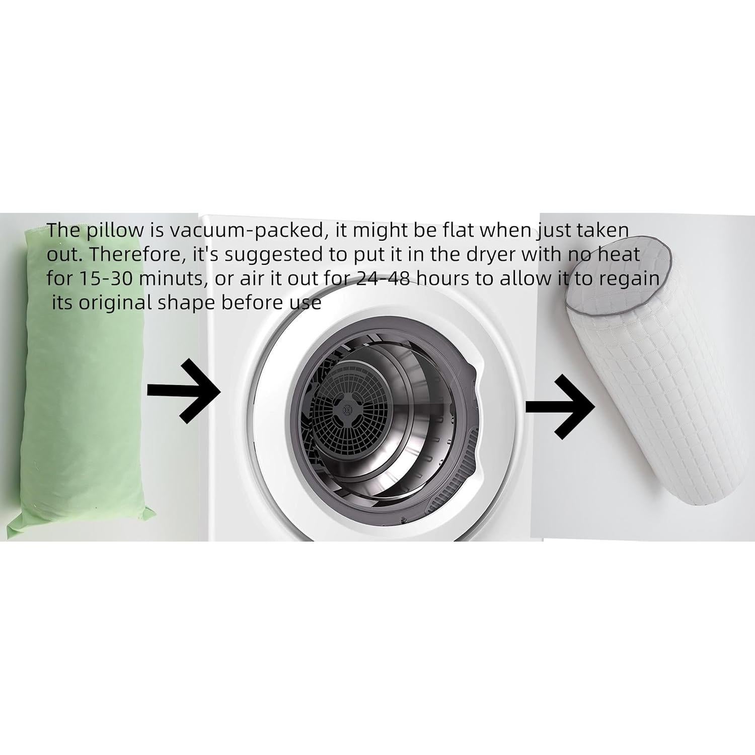 Almohada Cilíndrica Kingnex 50x20 cm con Funda Refrigerante