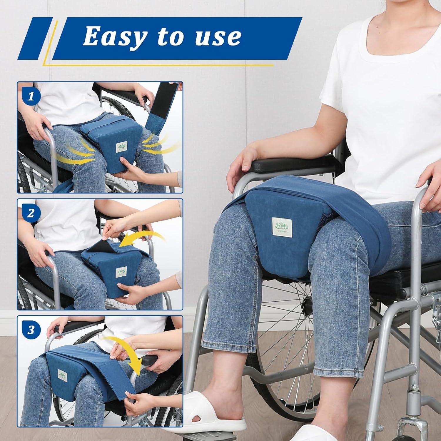 Wedge Knee Separator, Wheelchair Knee Position Pillow for Recovery from Hip Abduction Surgery