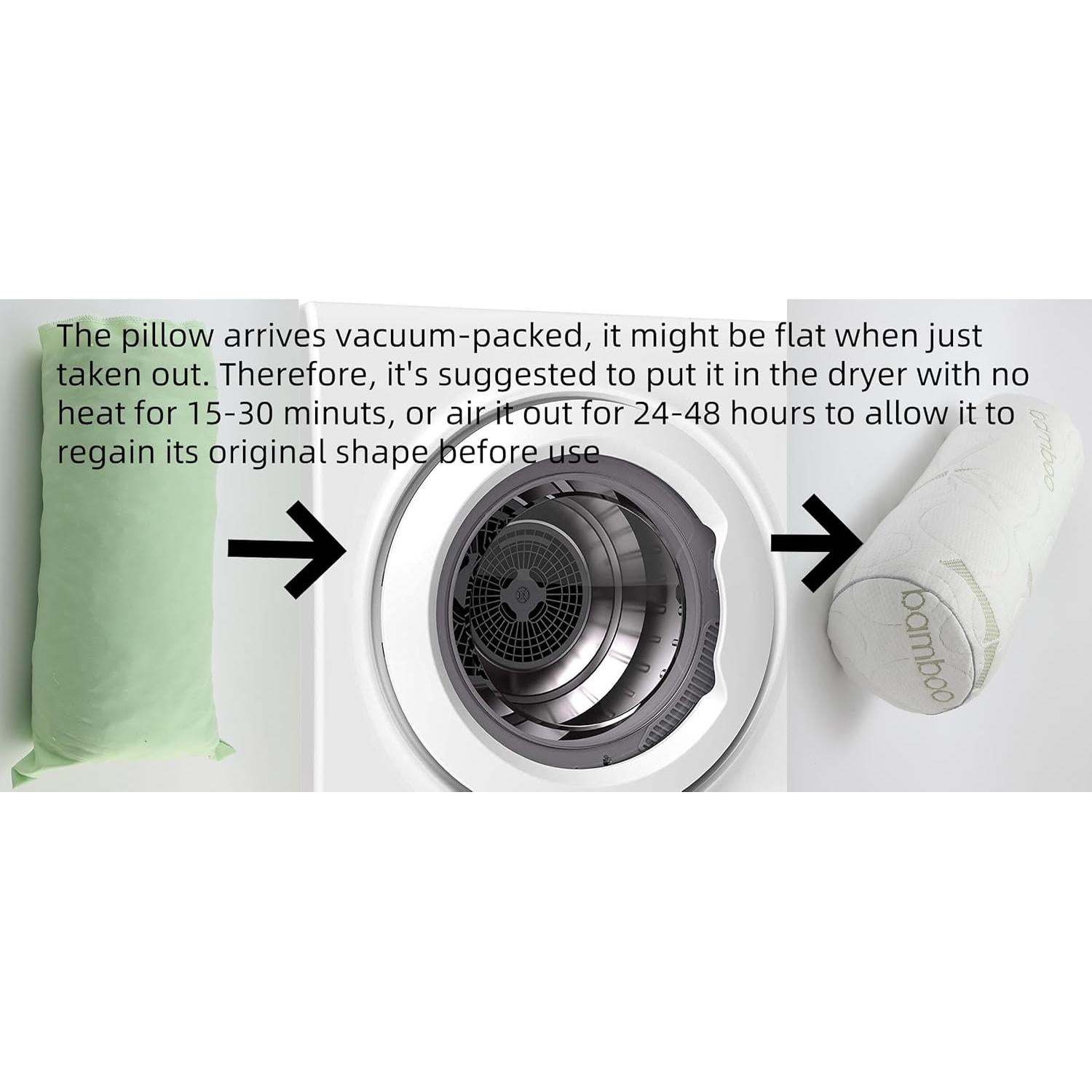 Almohada Cilíndrica Kingnex 20x8 cm para Alivio Espalda