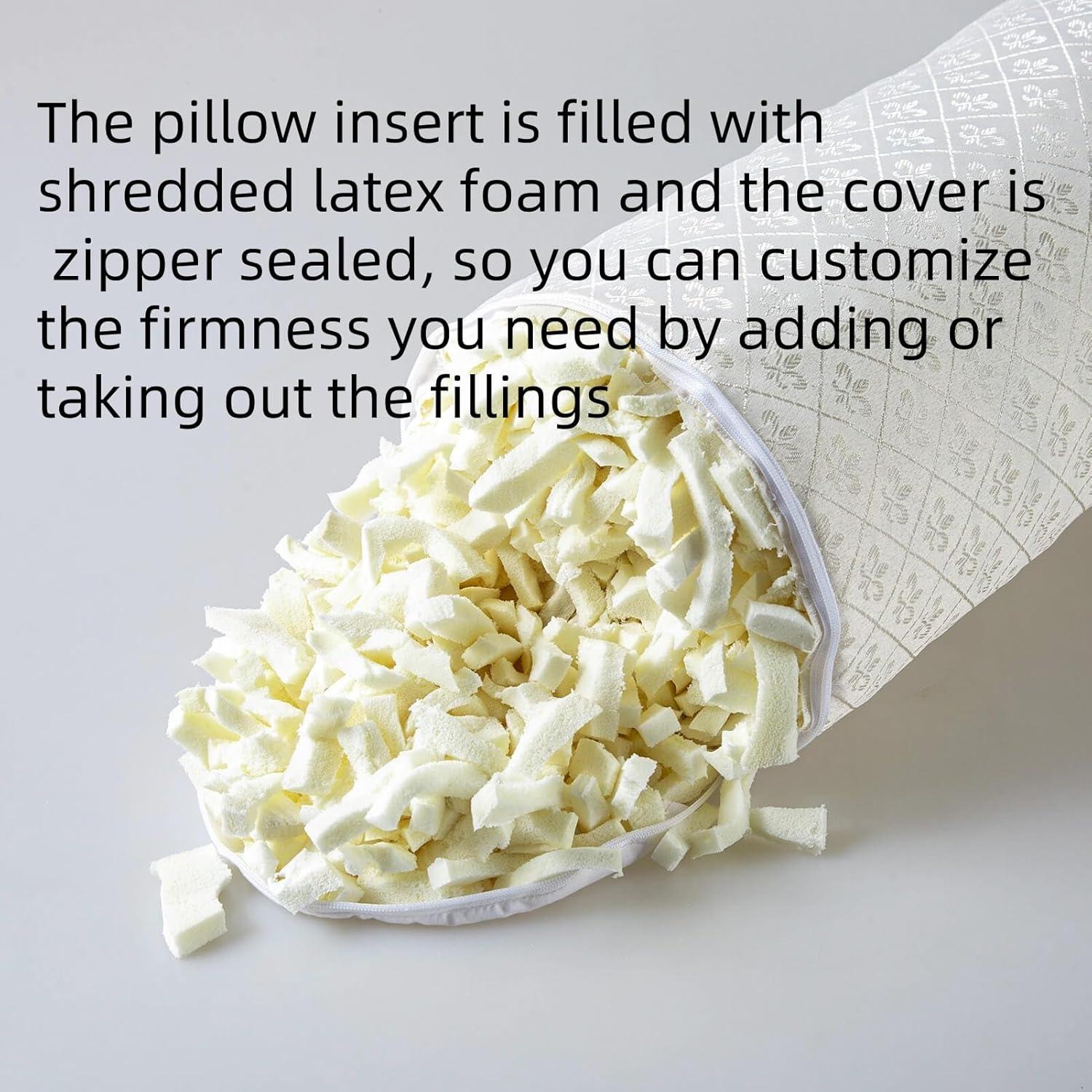 Almohada Cilíndrica Kingnex 20x8 cm para Alivio Espalda