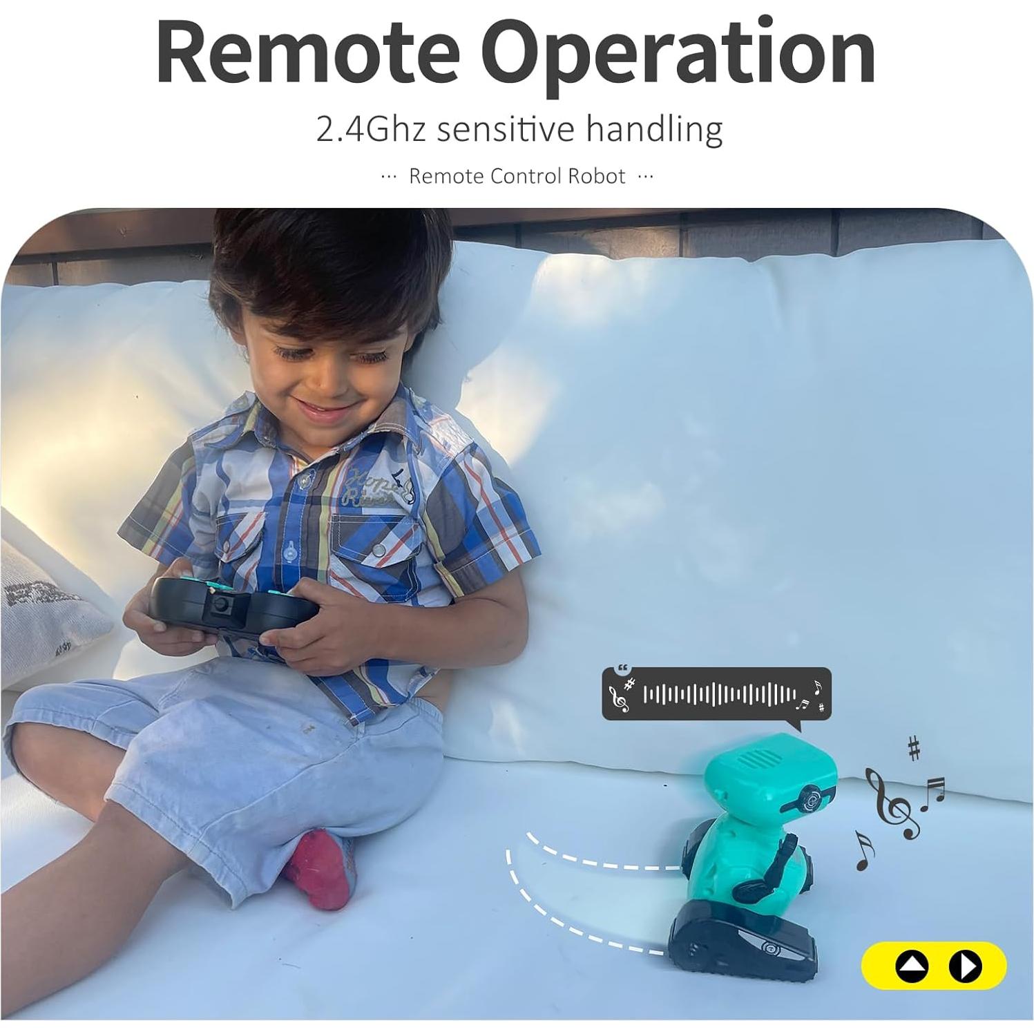 Robot Control Remoto GILOBABY Azul con Ojos LED y Música