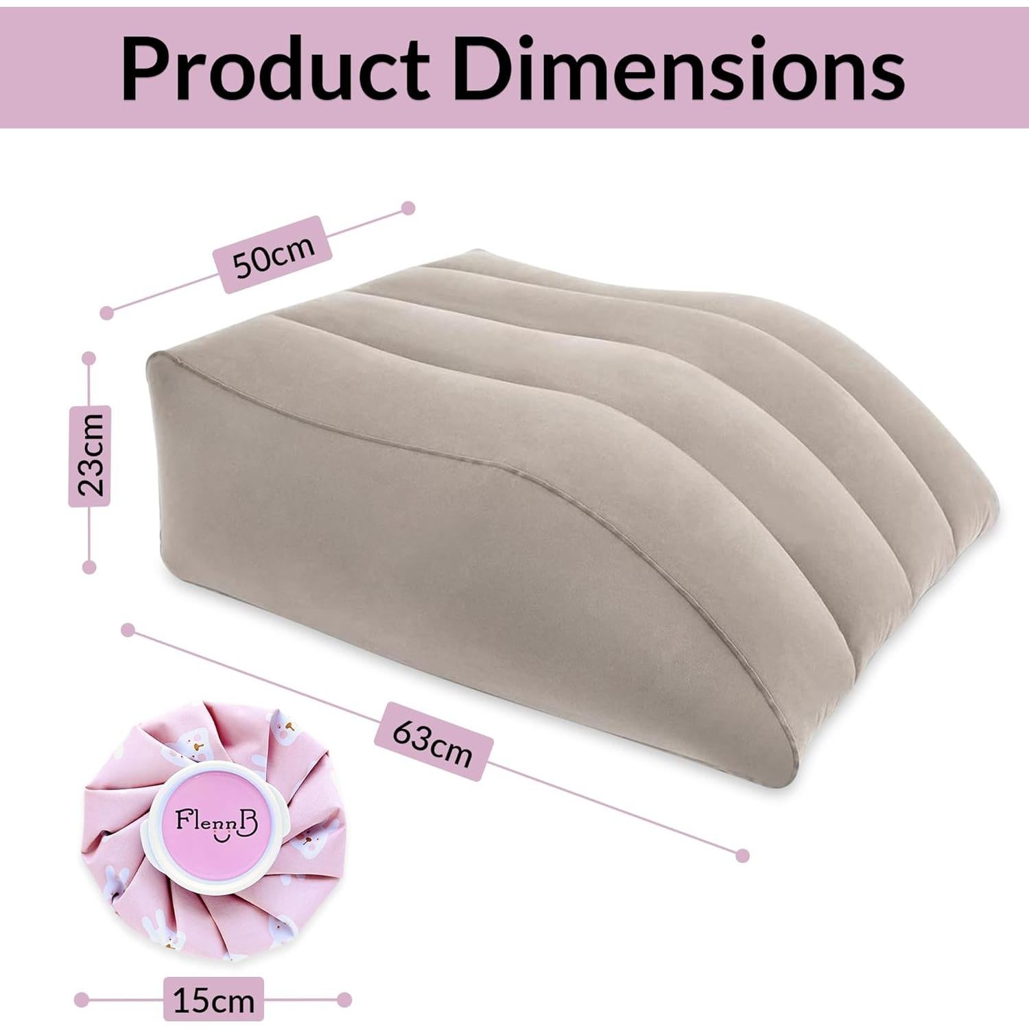 Cojín inflable para piernas FlennB 30x22 cm gris