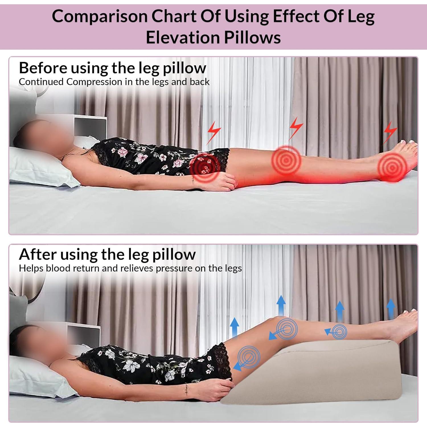 Cojín inflable para piernas FlennB 30x22 cm gris