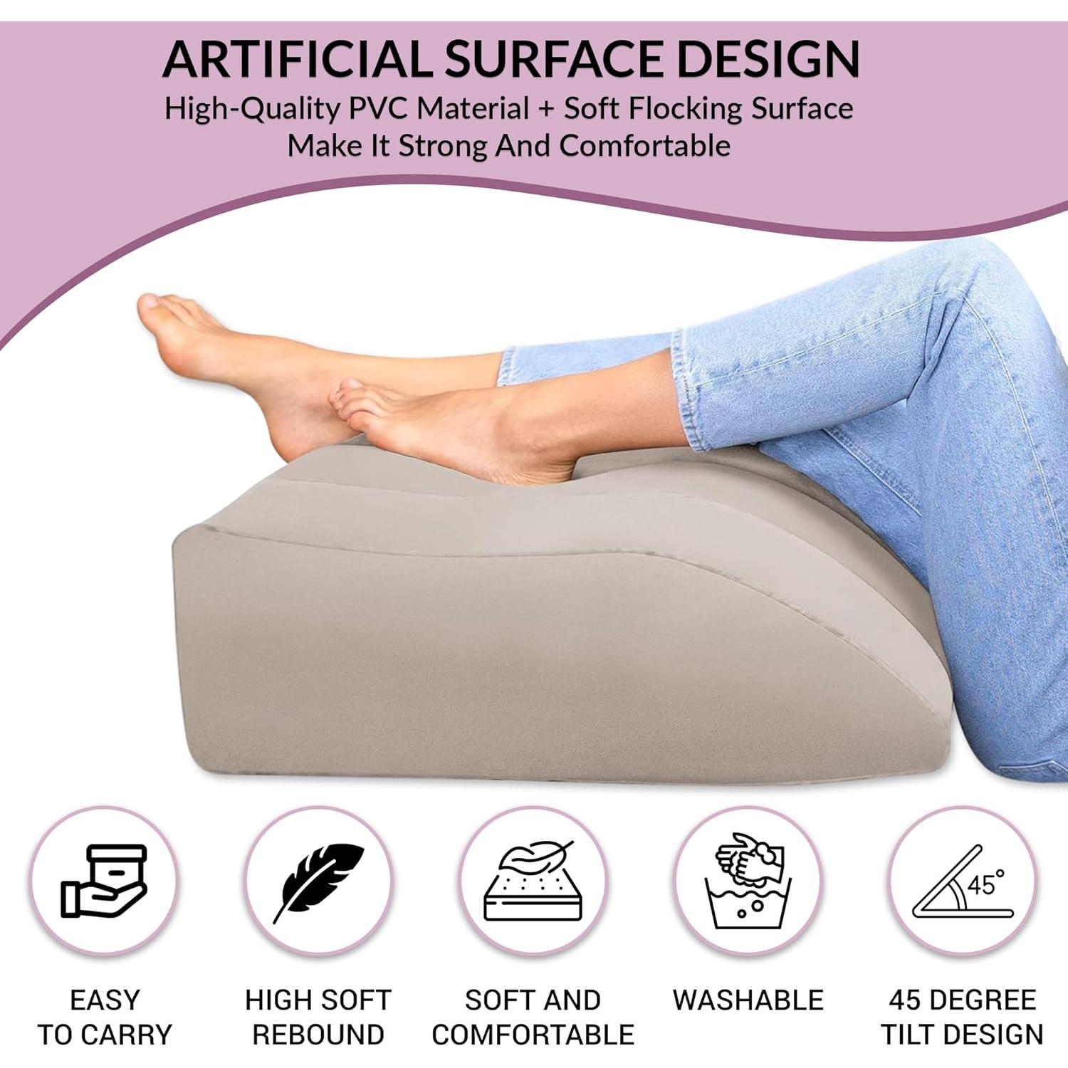 Cojín inflable para piernas FlennB 30x22 cm gris