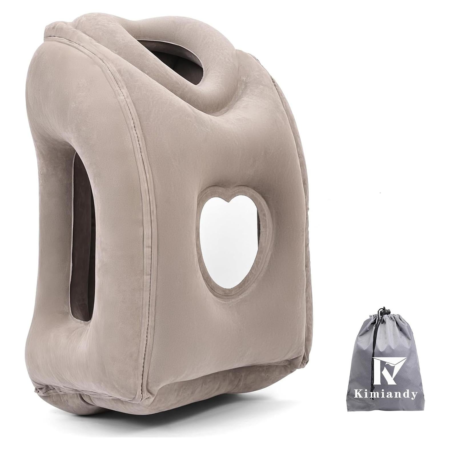 Almohada de Viaje Inflable Kimiandy 53 cm Gris Oscuro
