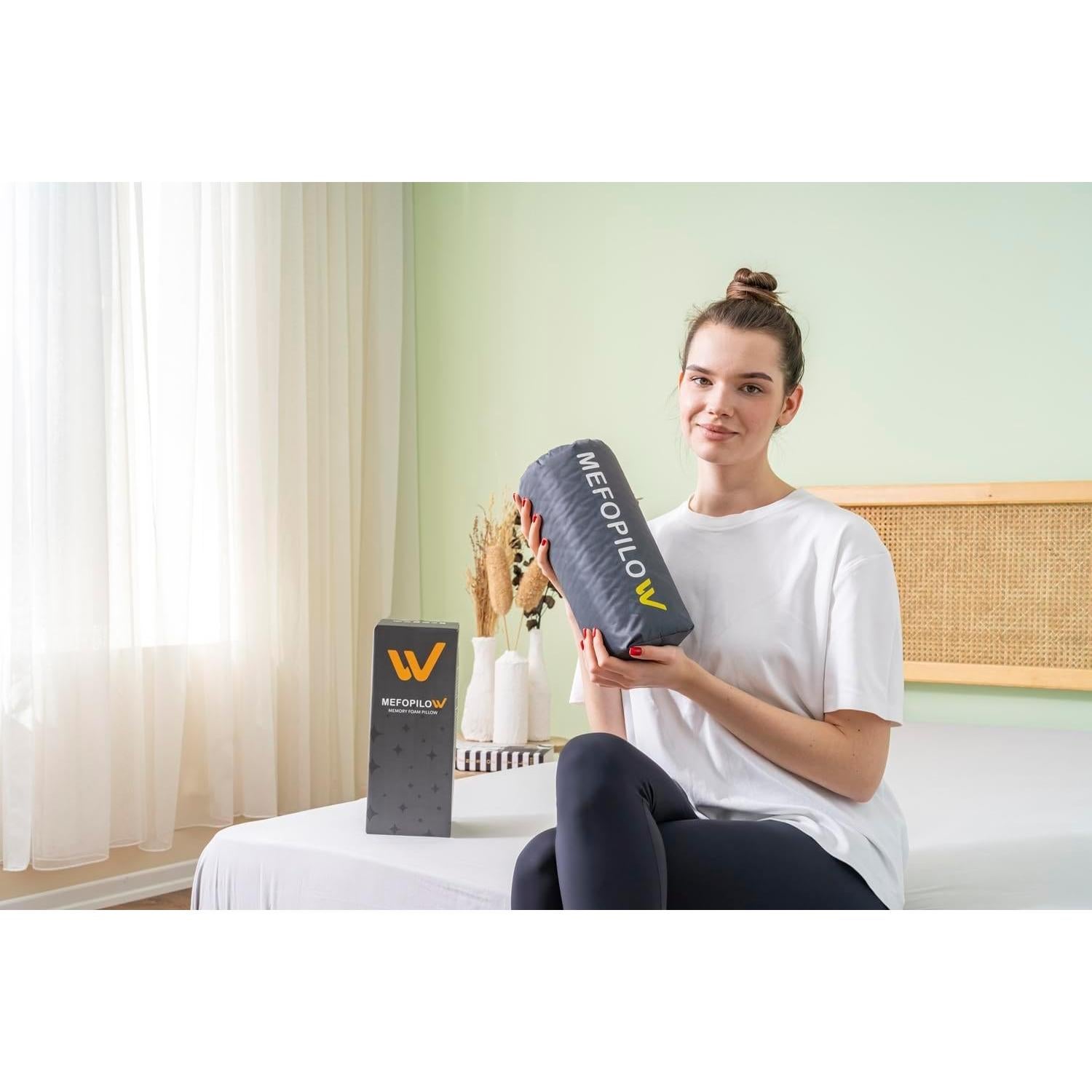 Almohada de Espuma de Memoria MEFOPILO para Viajar 40x30 cm