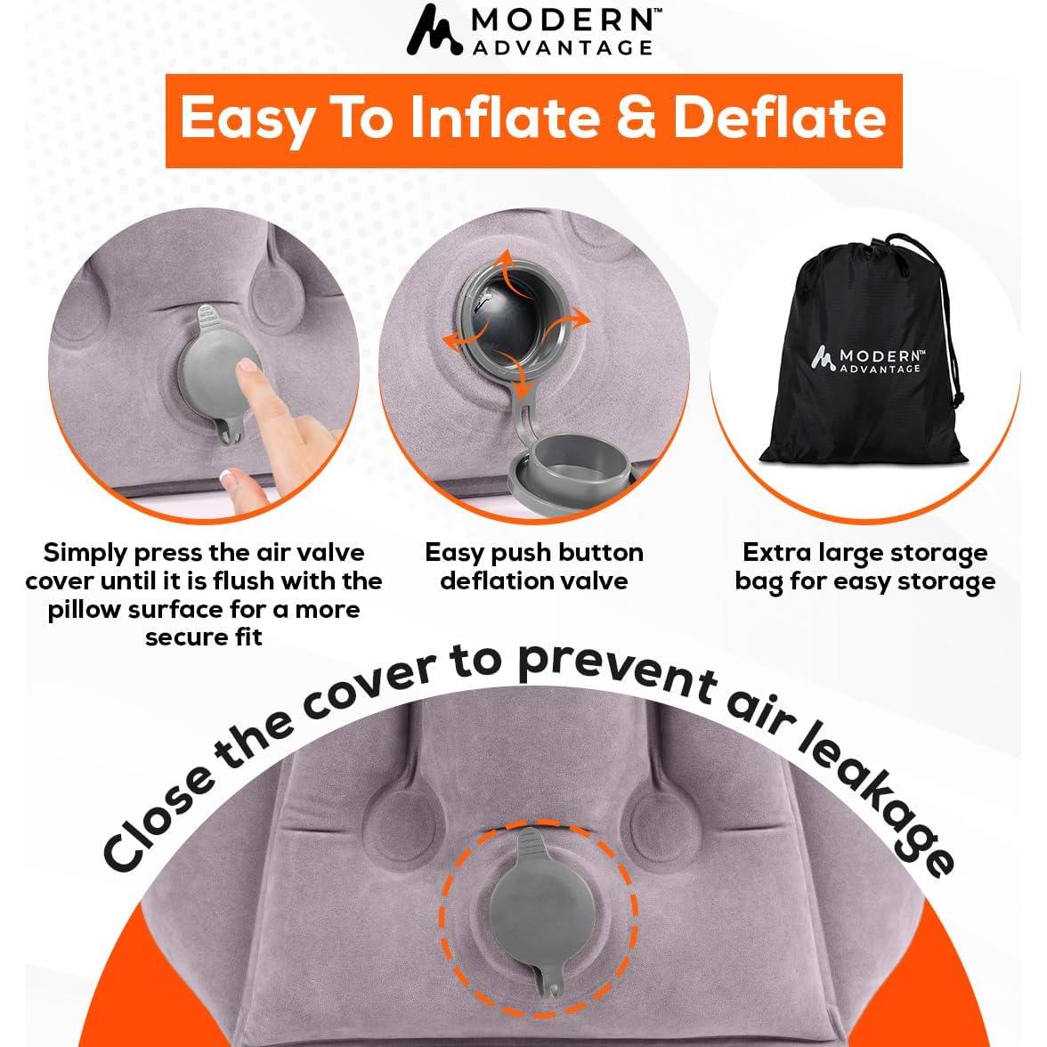 Almohada de Viaje Inflable Modern Advantage API 2.0 Gris