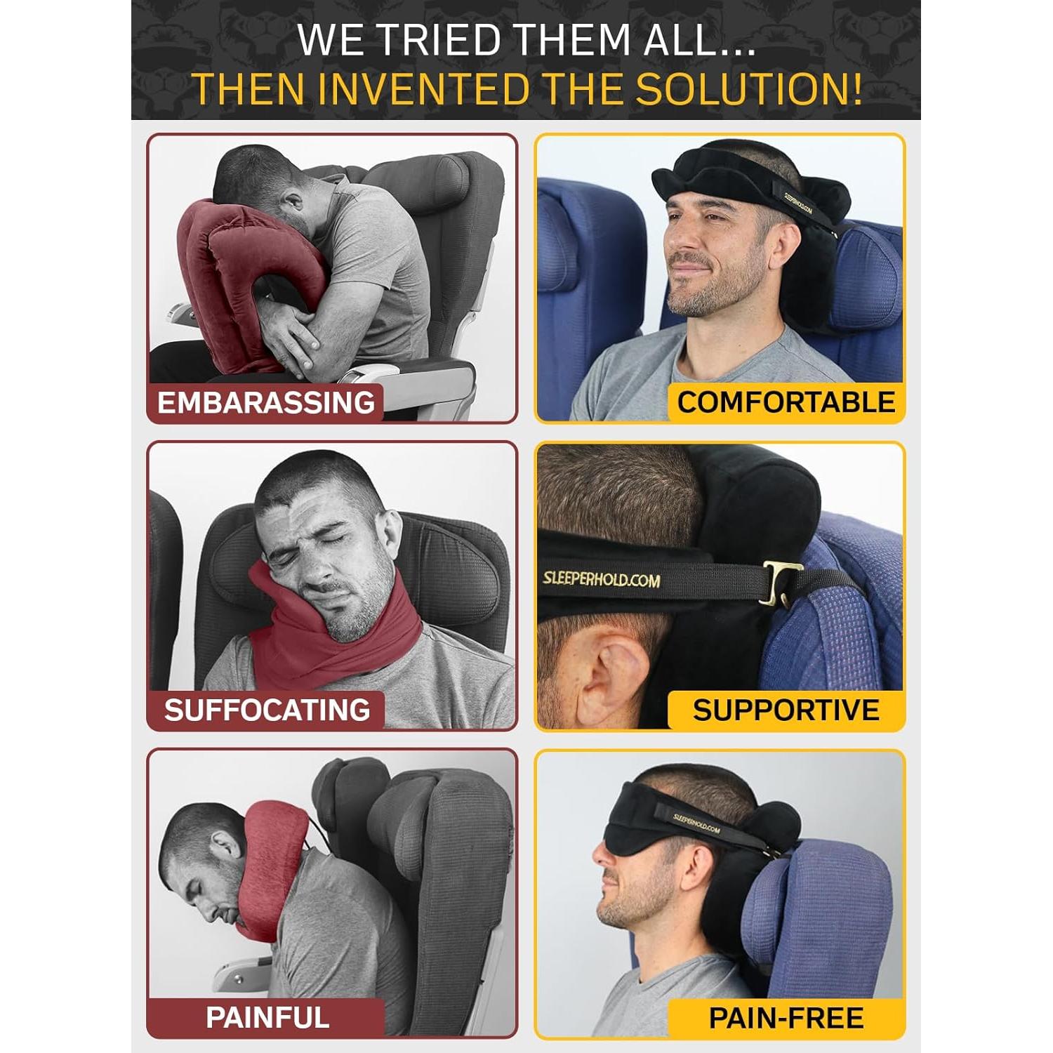 Almohada de Viaje Sleeper Hold 2.0 - Suave y Lavable