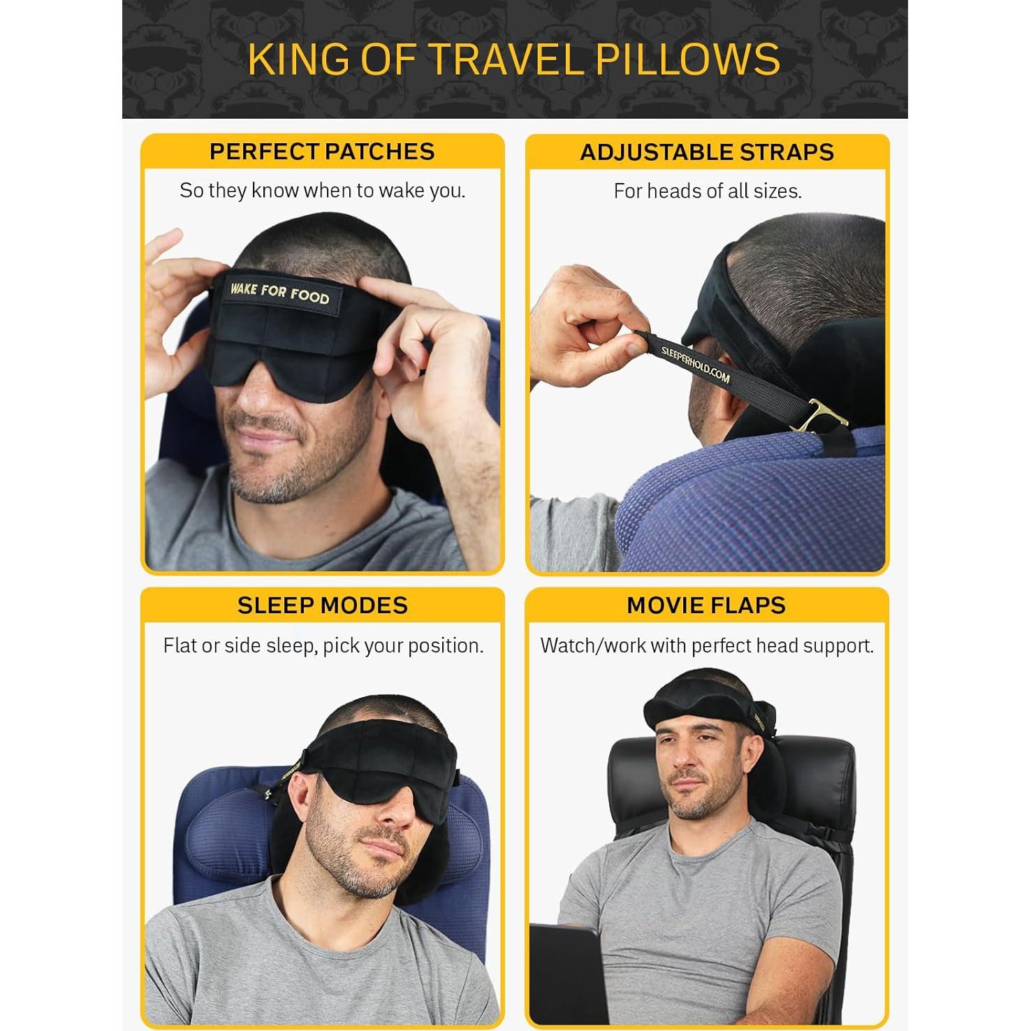 Almohada de Viaje Sleeper Hold 2.0 - Suave y Lavable