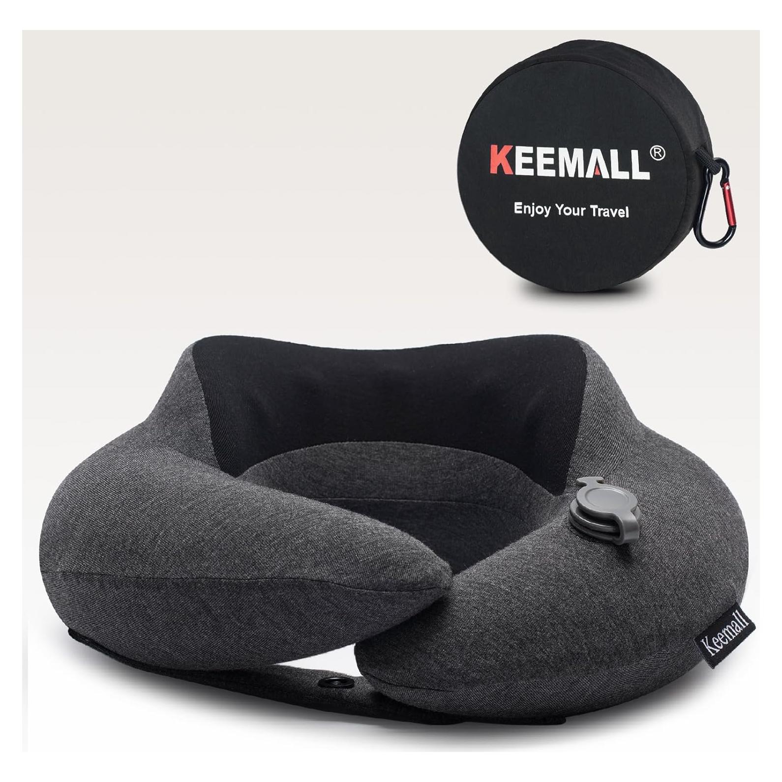 Almohada de Viaje Inflable Keemall con Soporte Cuello 30x29cm