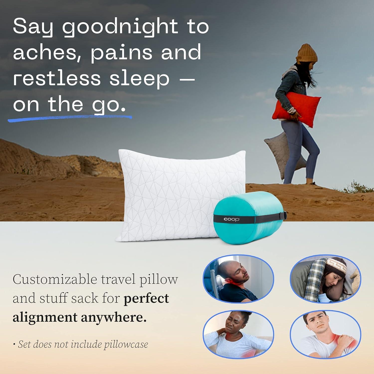 Almohada de Viaje Coop Home Goods Ajustable 48x36 cm