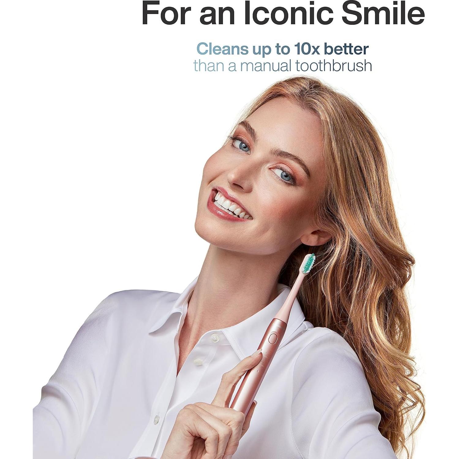 Cepillo de dientes eléctrico Aquasonic Icon Blush 2 modos