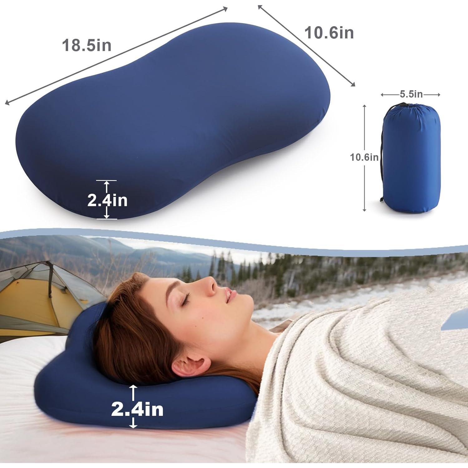 Almohada de Camping Suhedy Viscoelástica Refrigerante 46x27cm