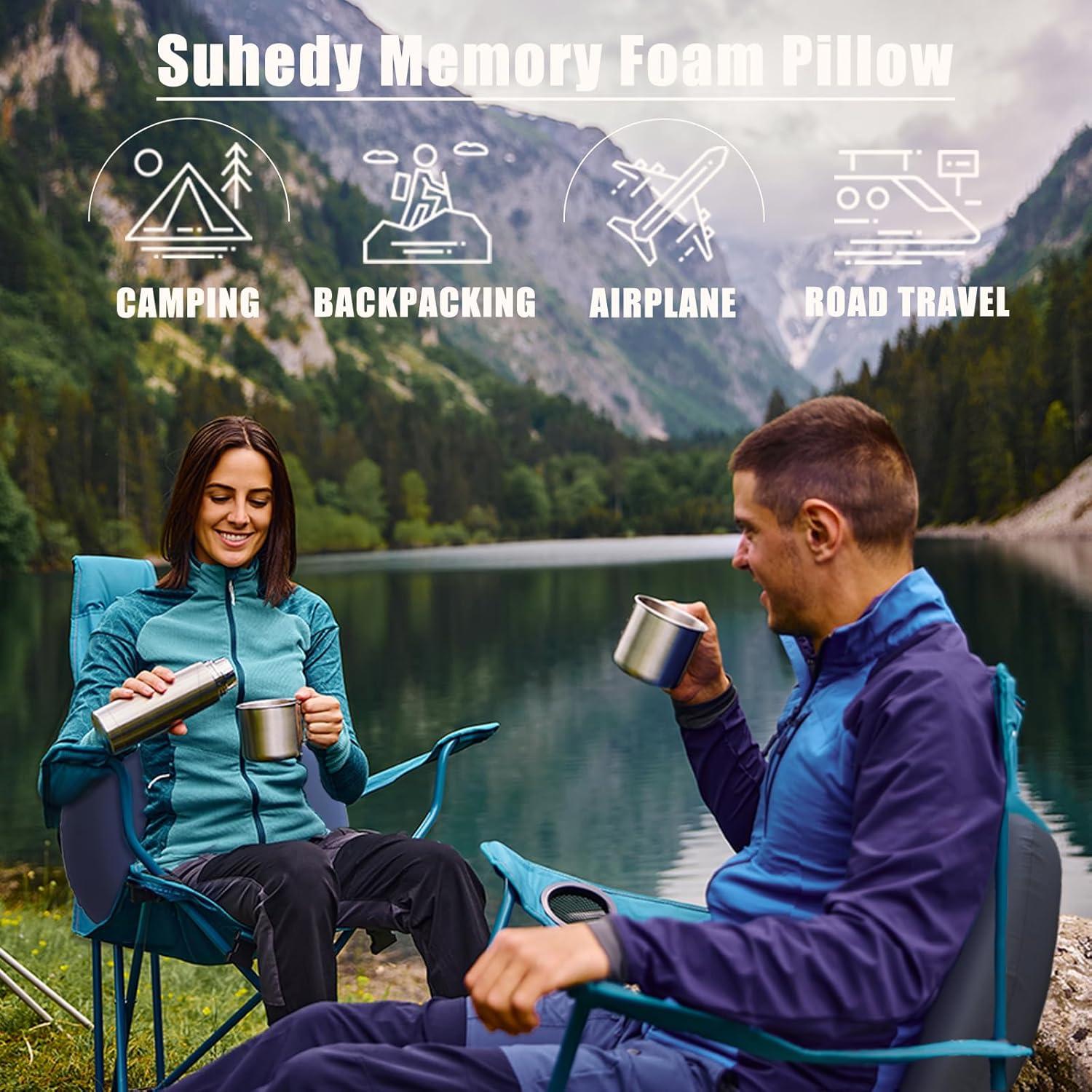 Almohada de Camping Suhedy Viscoelástica Refrigerante 46x27cm