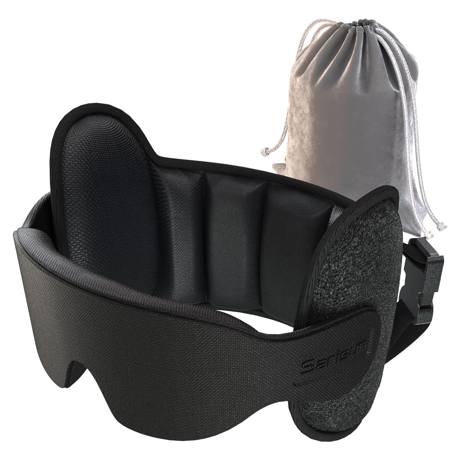 Almohada de Viaje SARISUN con Soporte 360° y Máscara 3D