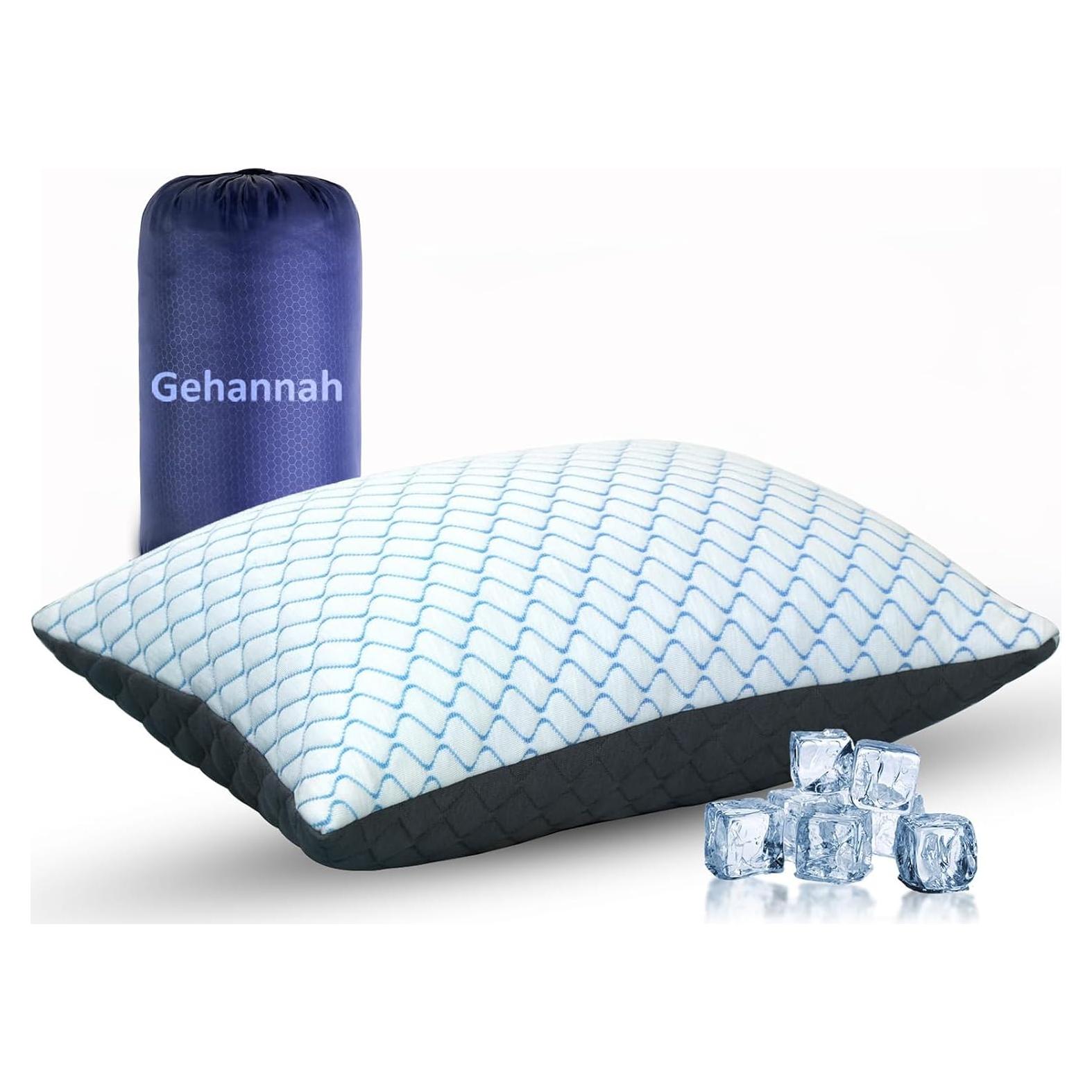Almohada de Camping Gehannah Grande Espuma de Memoria Gris