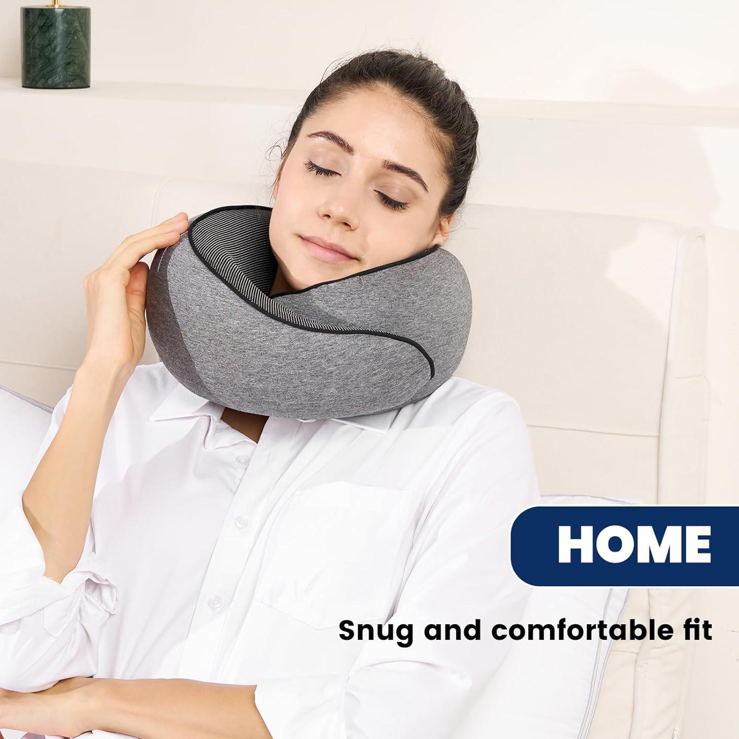 Almohada de Viaje MIAGLACE Espuma de Memoria 25,4cm Gris