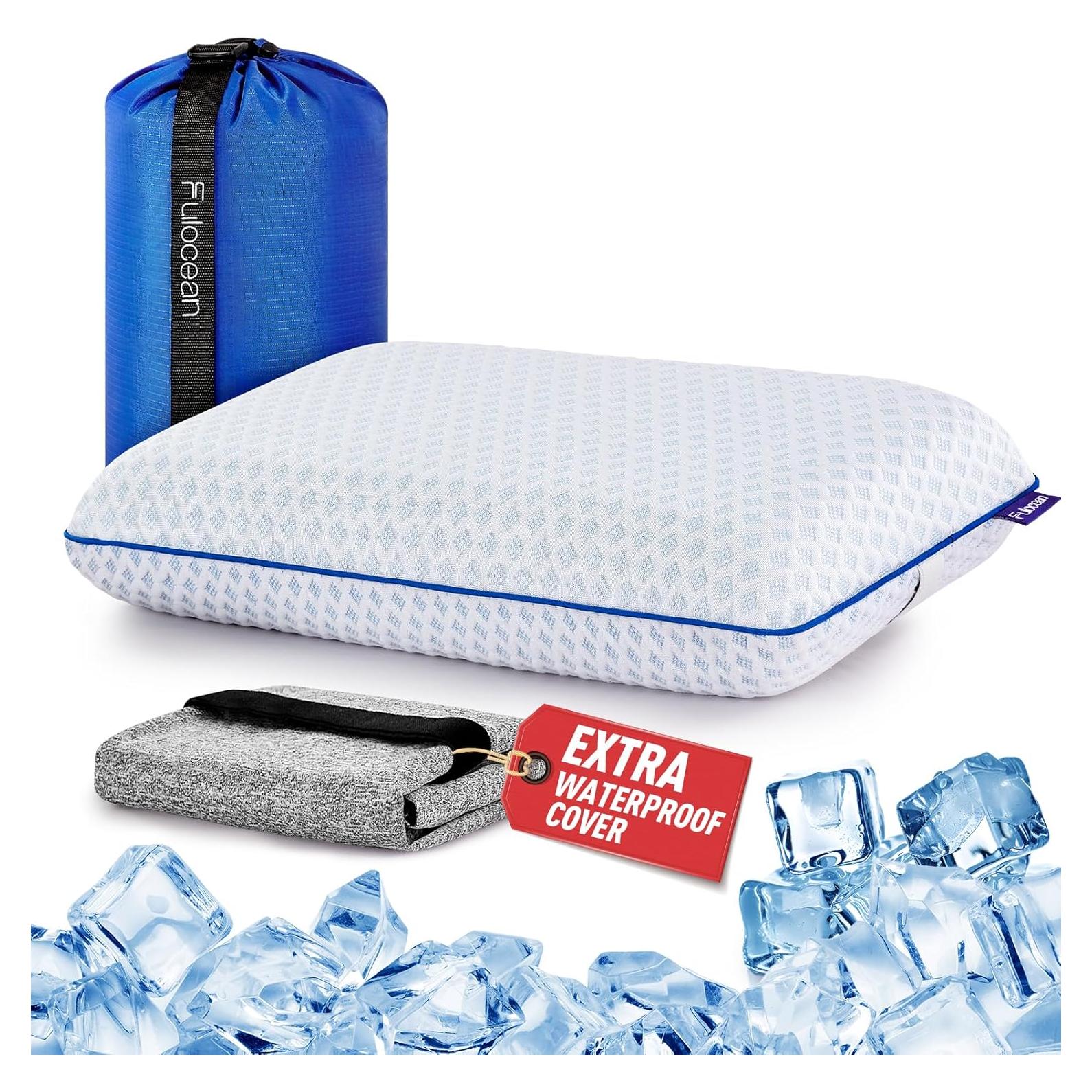 Almohada de Espuma de Memoria Fulocean para Viajes 50x30cm