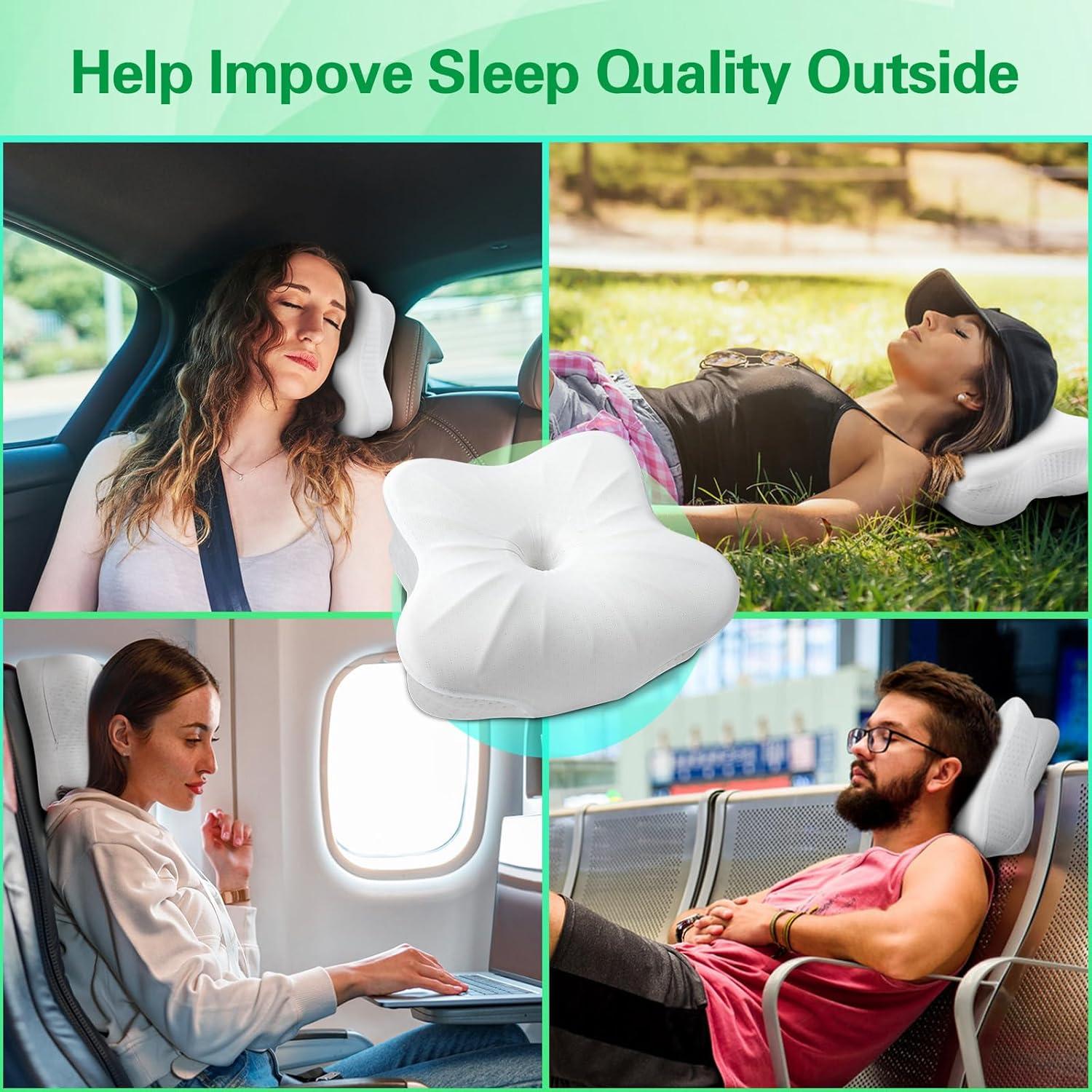 Almohada Cervical Viscoelástica SAHEYER Camping 30x25cm