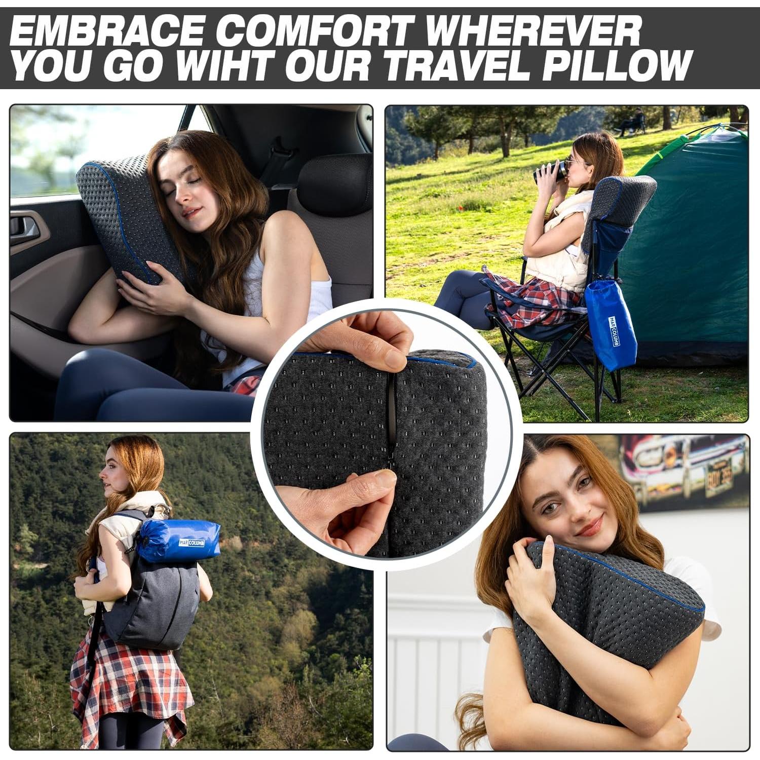 Almohada de Viaje Marcolumb Espuma Viscoelástica Gris