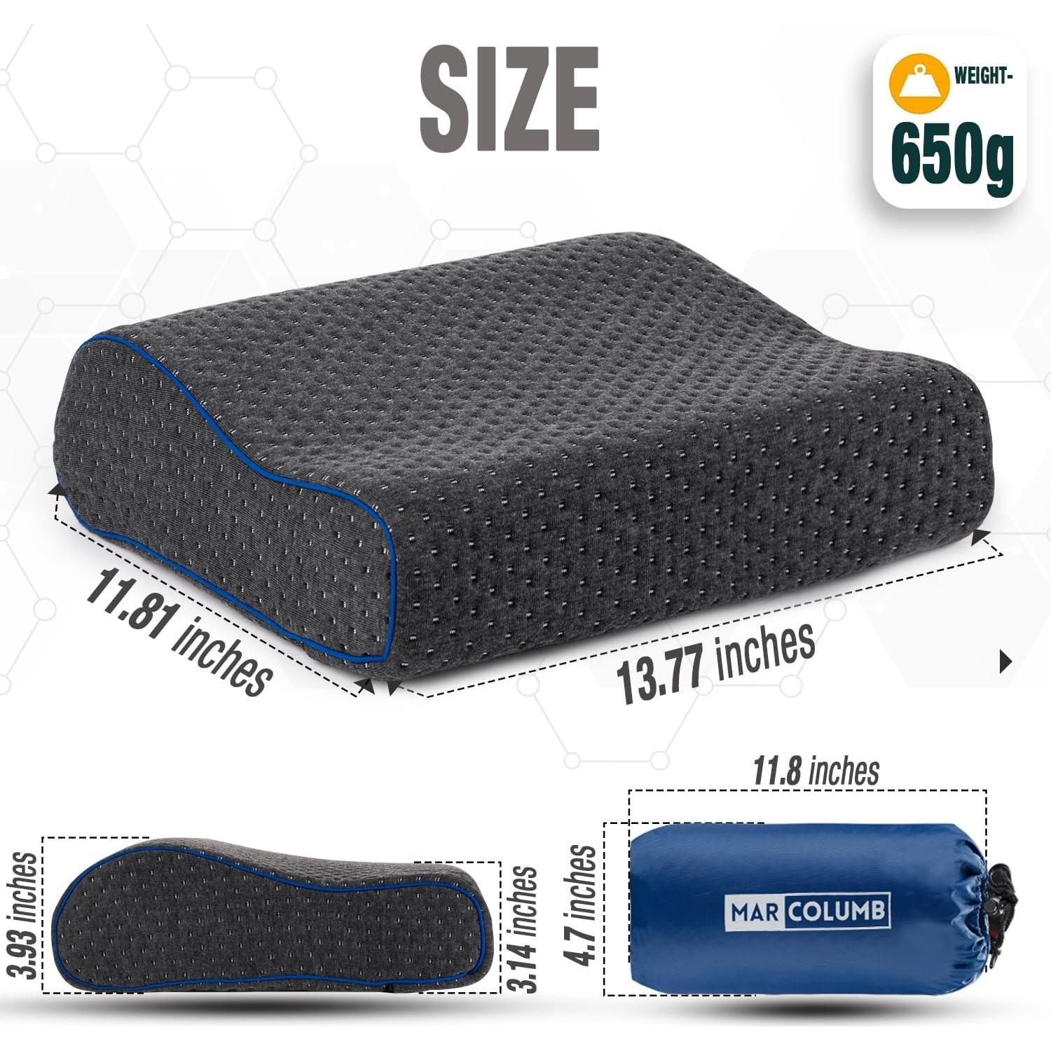Almohada de Viaje Marcolumb Espuma Viscoelástica Gris