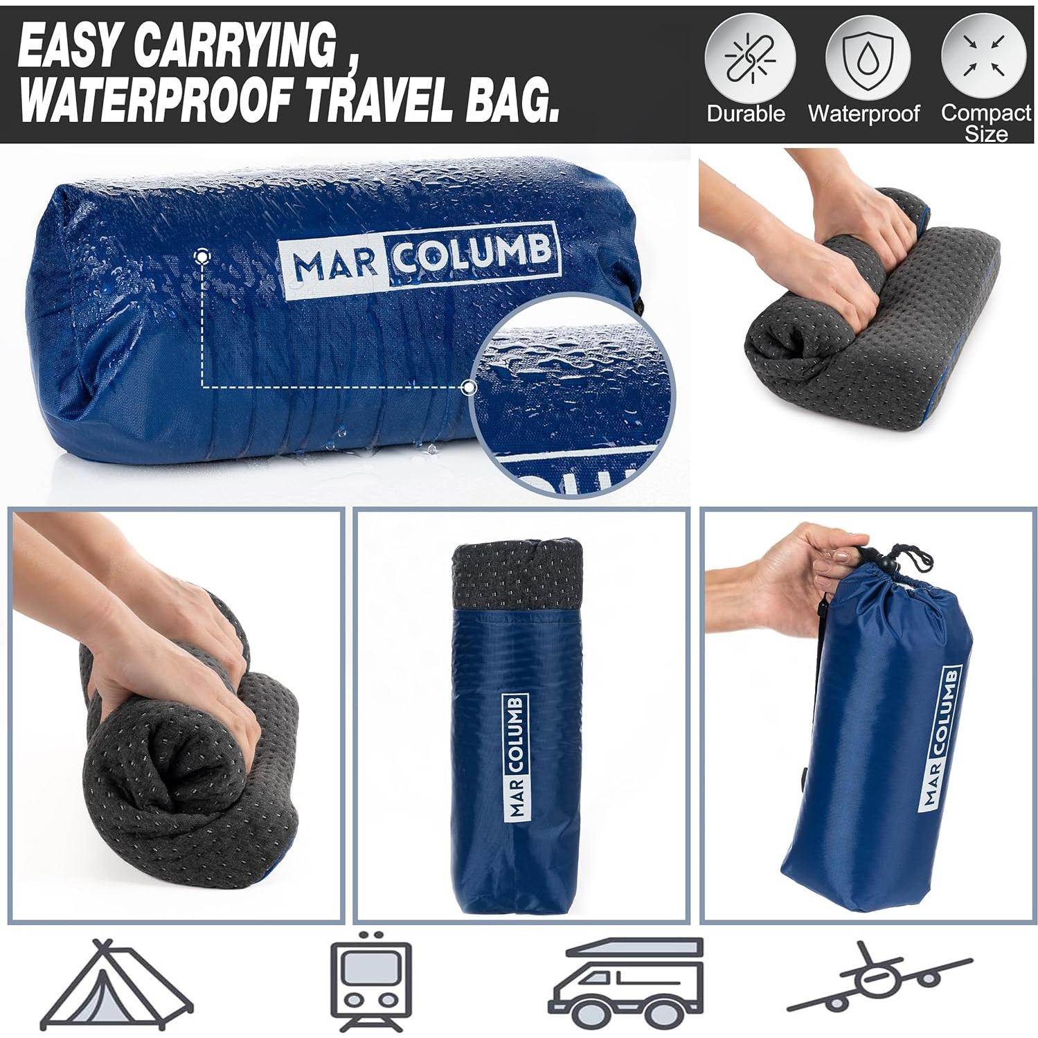 Almohada de Viaje Marcolumb Espuma Viscoelástica Gris