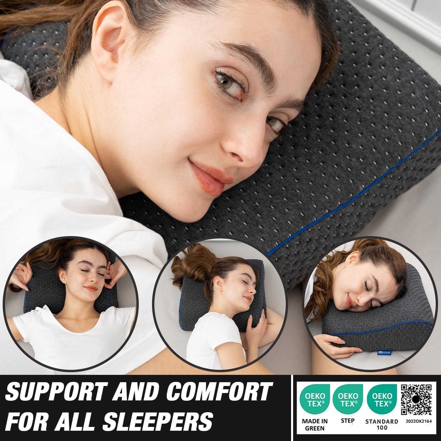 Almohada de Viaje Marcolumb Espuma Viscoelástica Gris