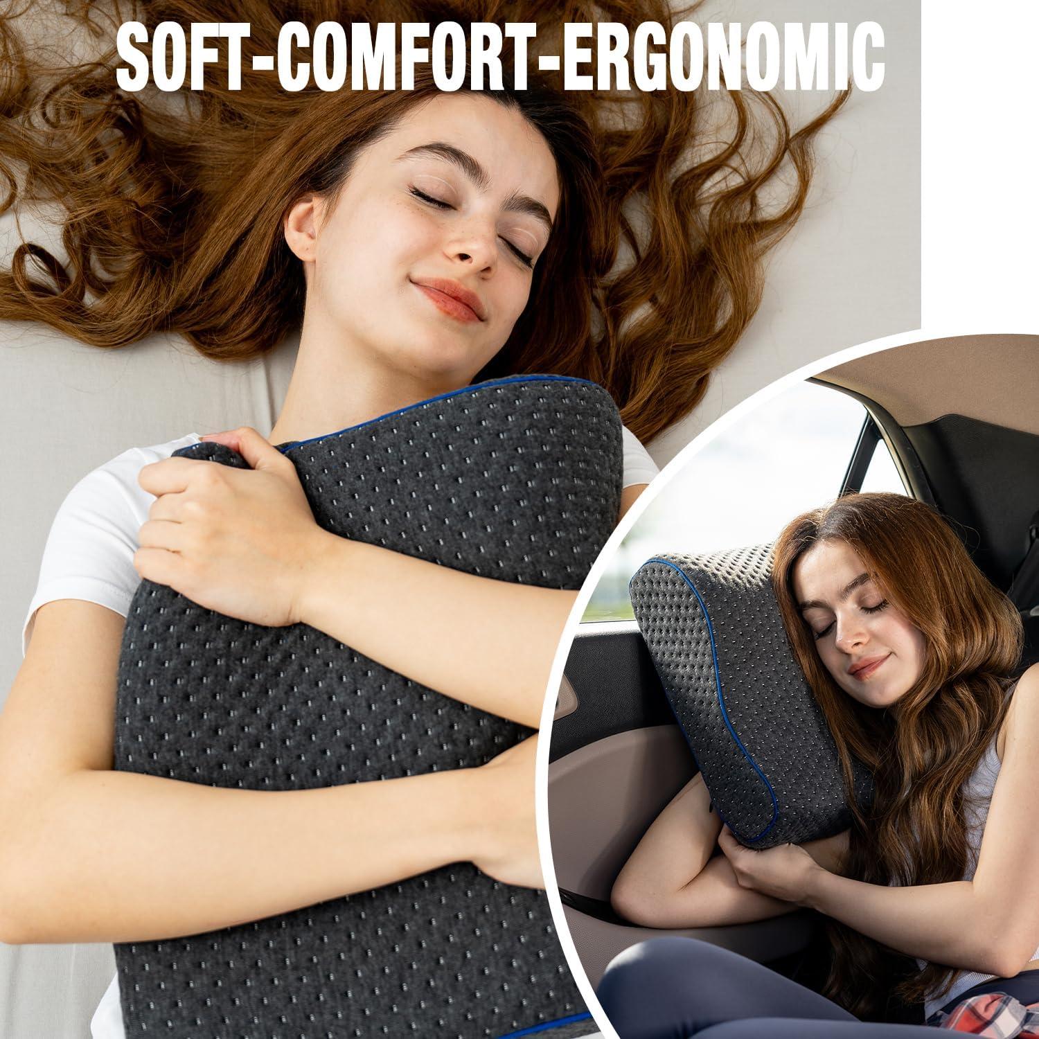 Almohada de Viaje Marcolumb Espuma Viscoelástica Gris