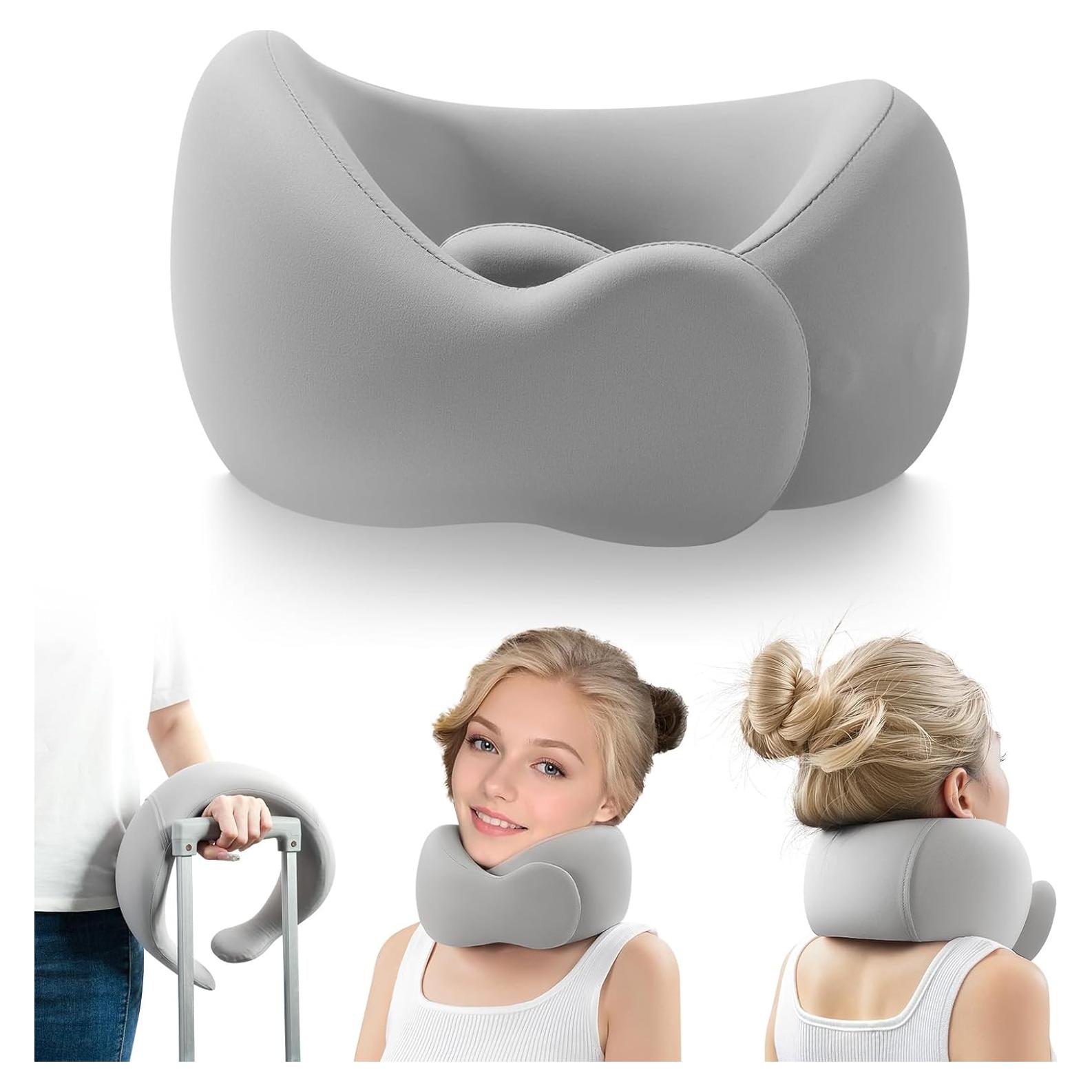Almohada de Viaje BEBAS para Cuello Ajustable Espuma Viscoelástica