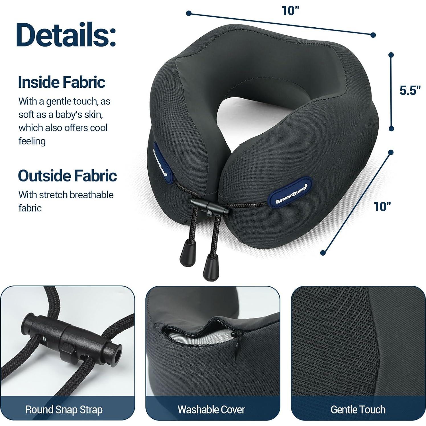 Almohada de Cuello Doble Densidad Season Guard A02 Negra