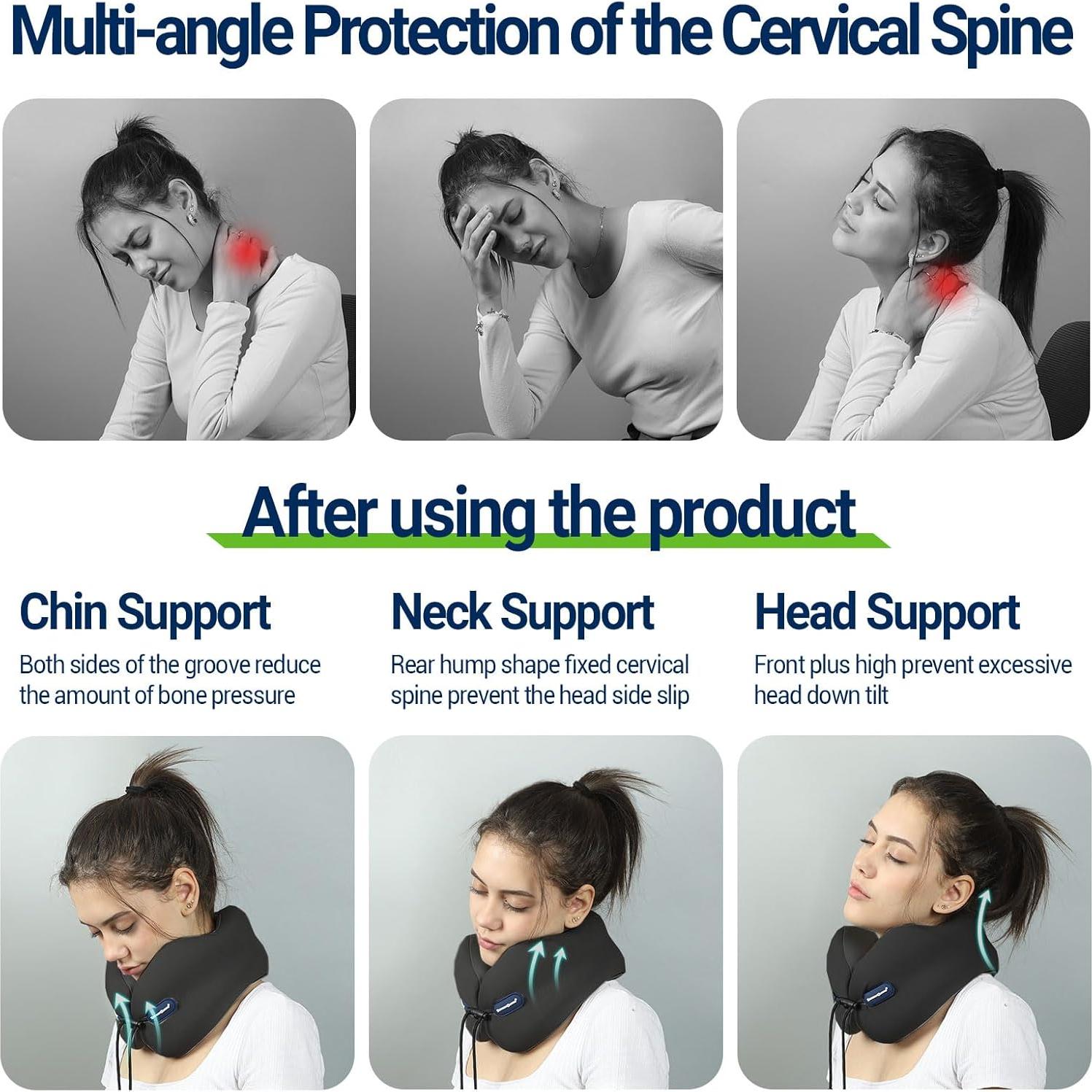 Almohada de Cuello Doble Densidad Season Guard A02 Negra