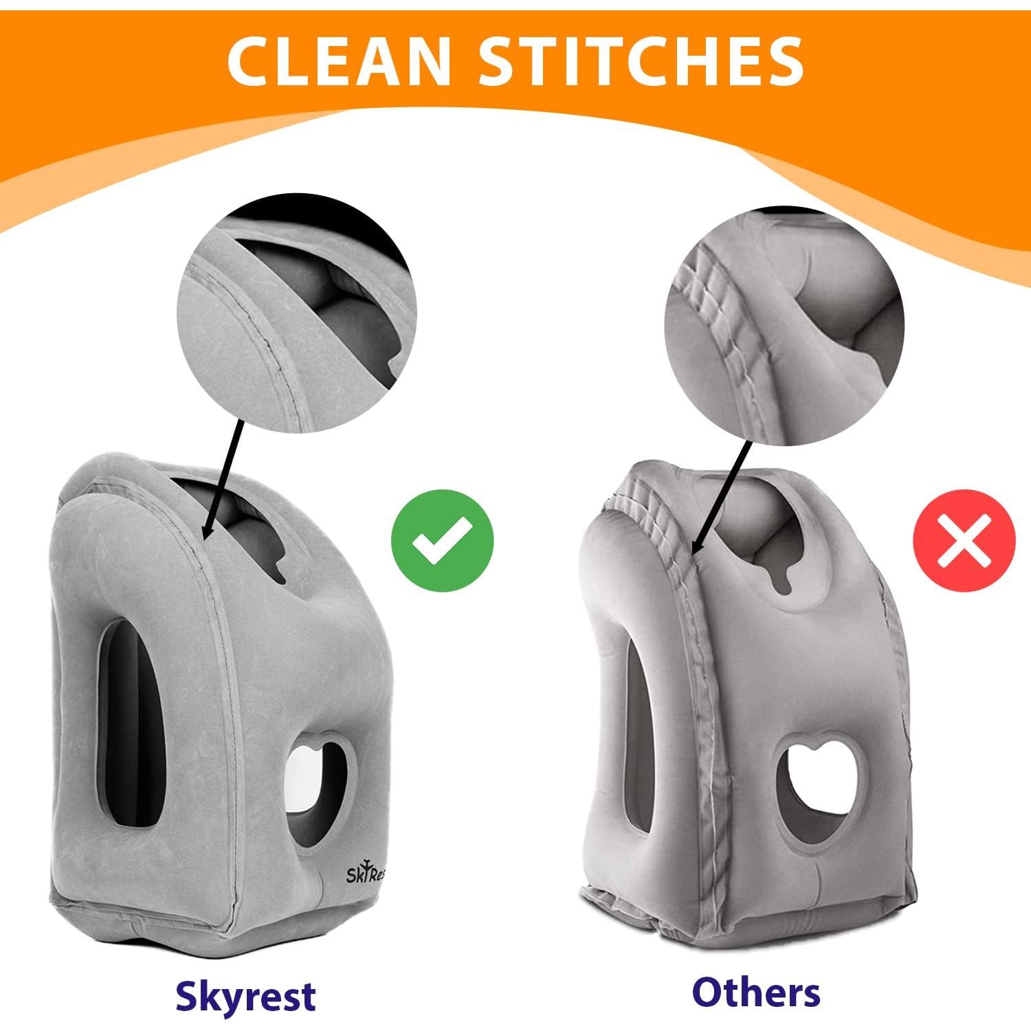 Almohada de Viaje Inflable Skyrest - Soporte Cuello Gris