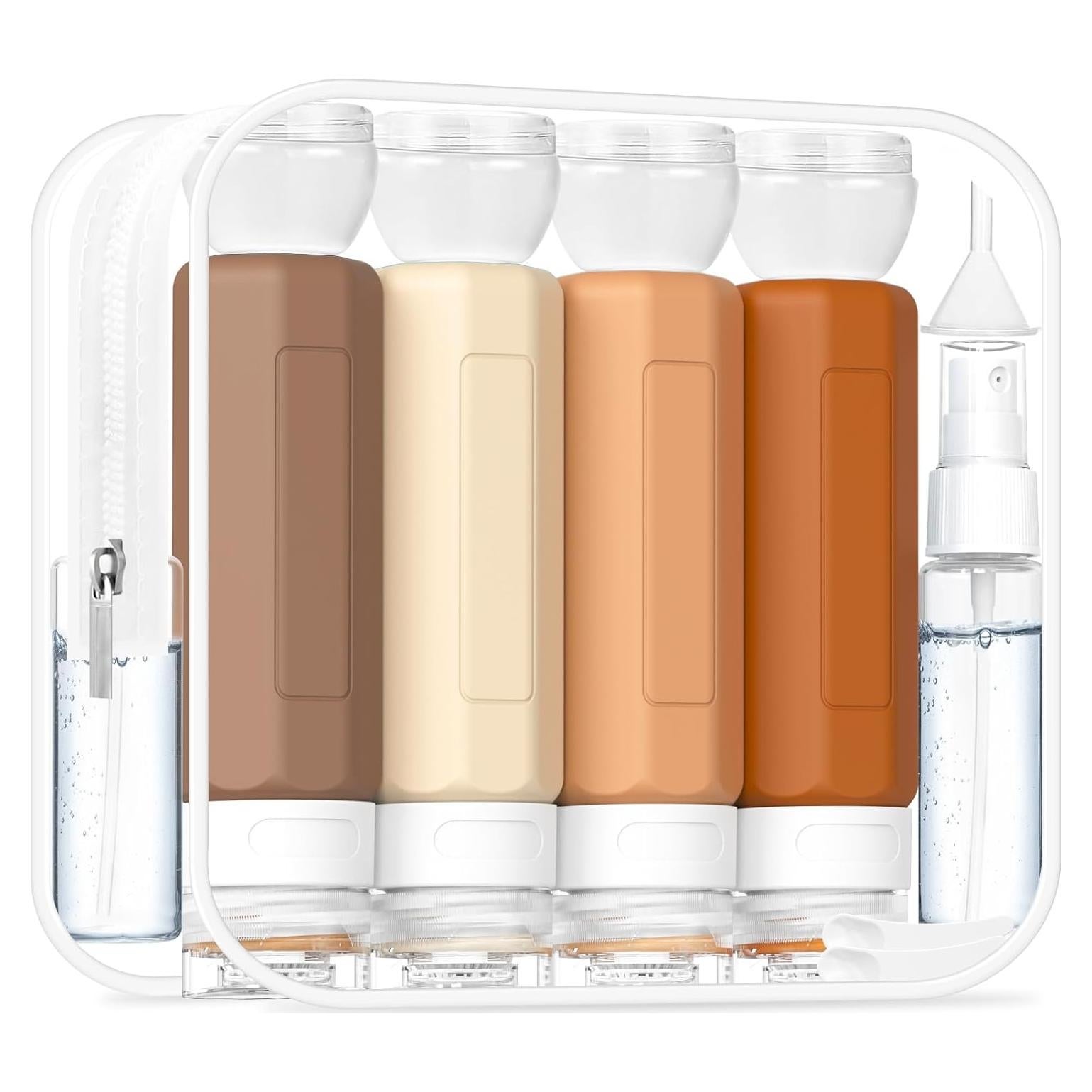 Redfly 17PCS Botellas de Viaje Silicona Aprobadas por TSA