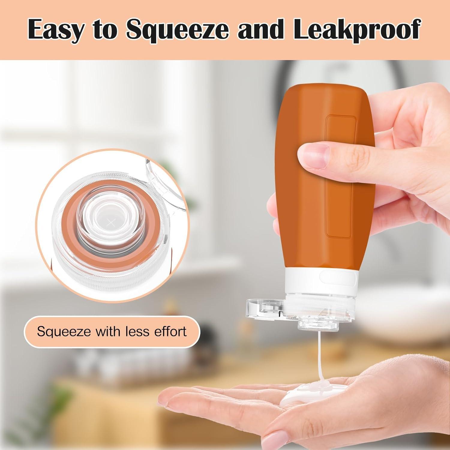 Redfly 17PCS Botellas de Viaje Silicona Aprobadas por TSA