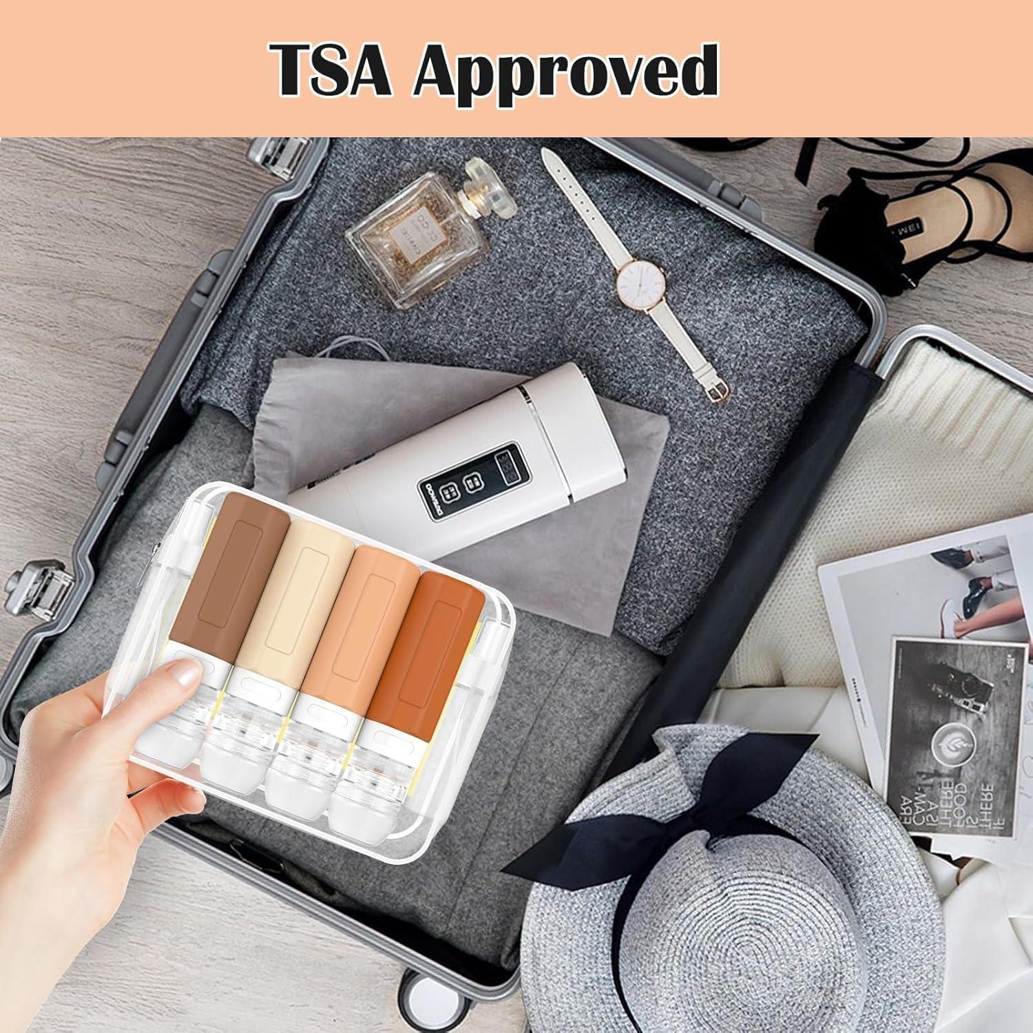 Redfly 17PCS Botellas de Viaje Silicona Aprobadas por TSA