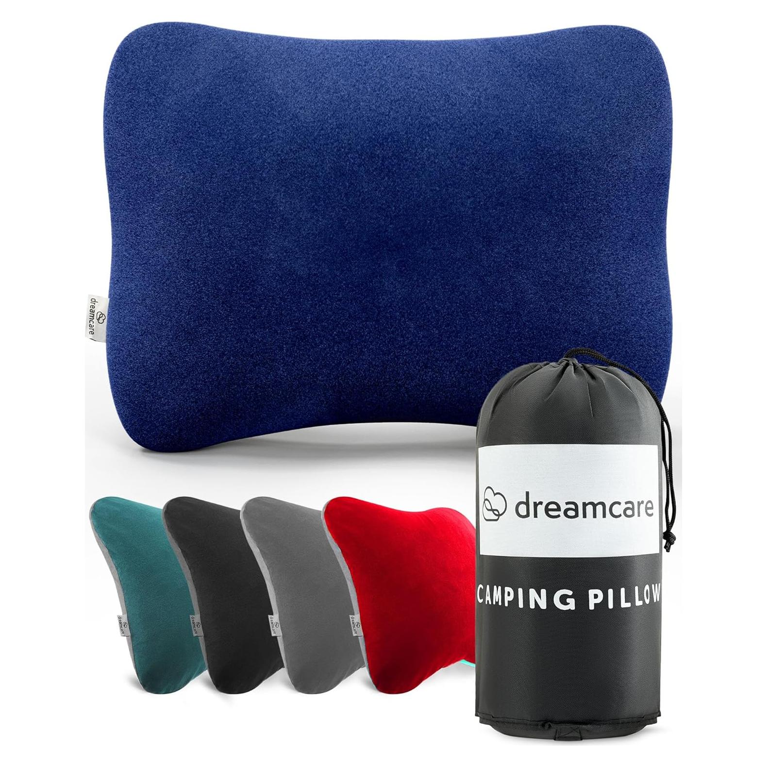Almohada de Camping Dreamcare Mediana Espuma Viscoelástica Azul