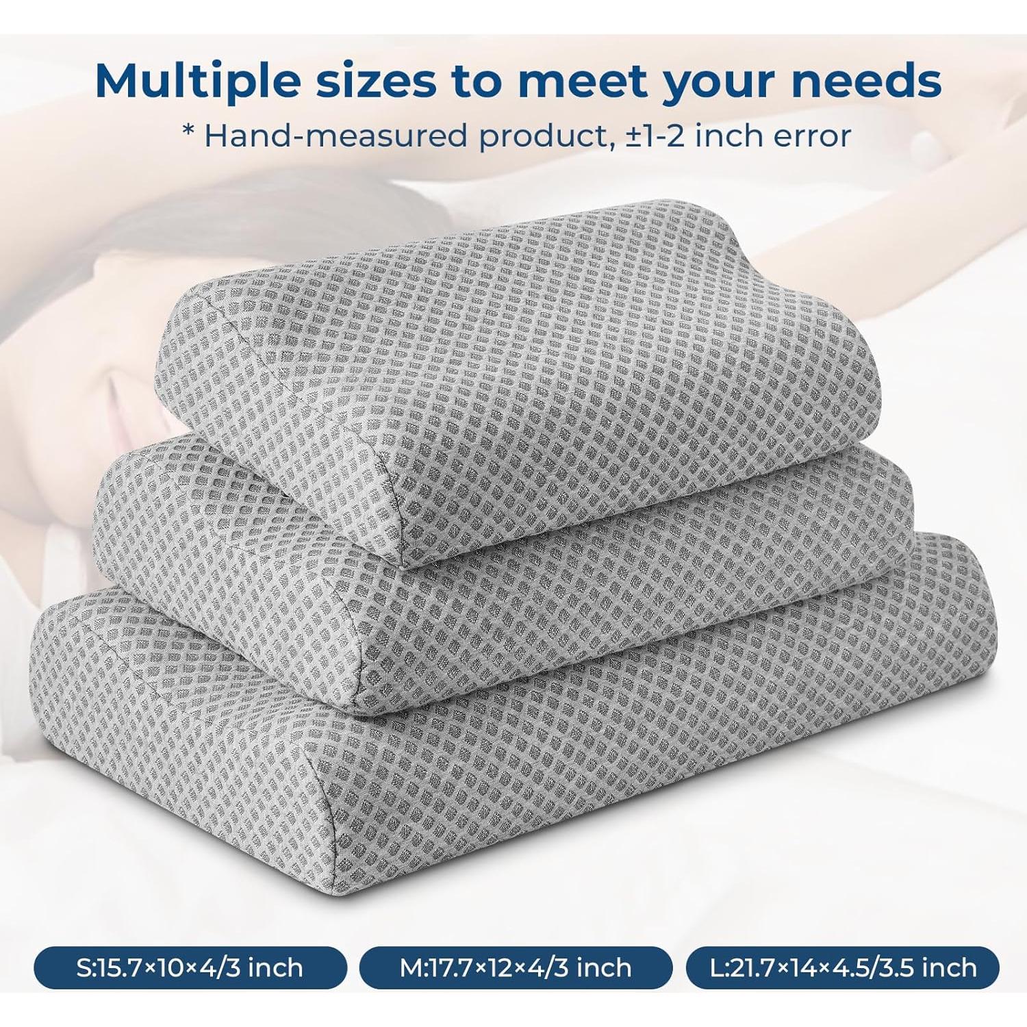 Almohada de Viaje PEUJEW Espuma Viscoelástica Gris Claro S