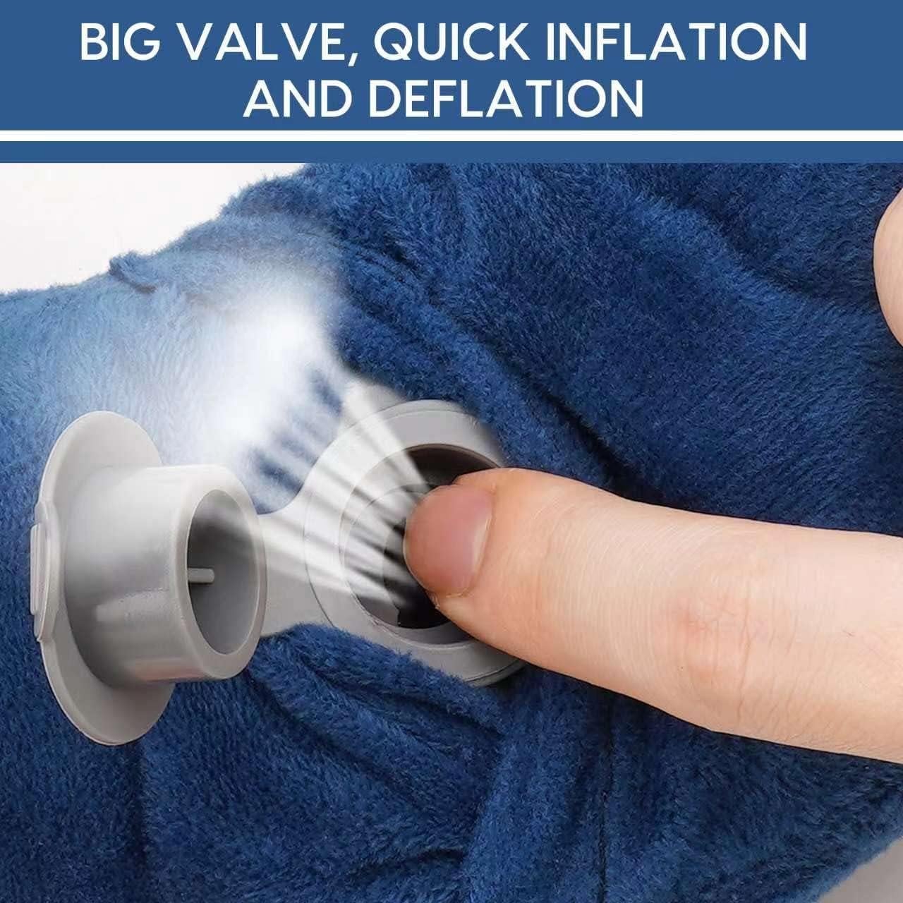 Almohada de Viaje Inflable HITSZS Cuello Ergonomica Azul