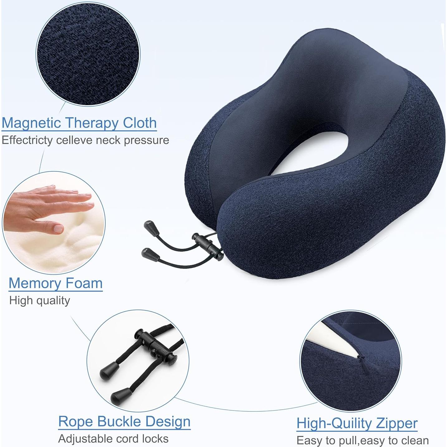 Almohada Cervical Gentlepaw Espuma Viscoelástica Azul 30x26cm