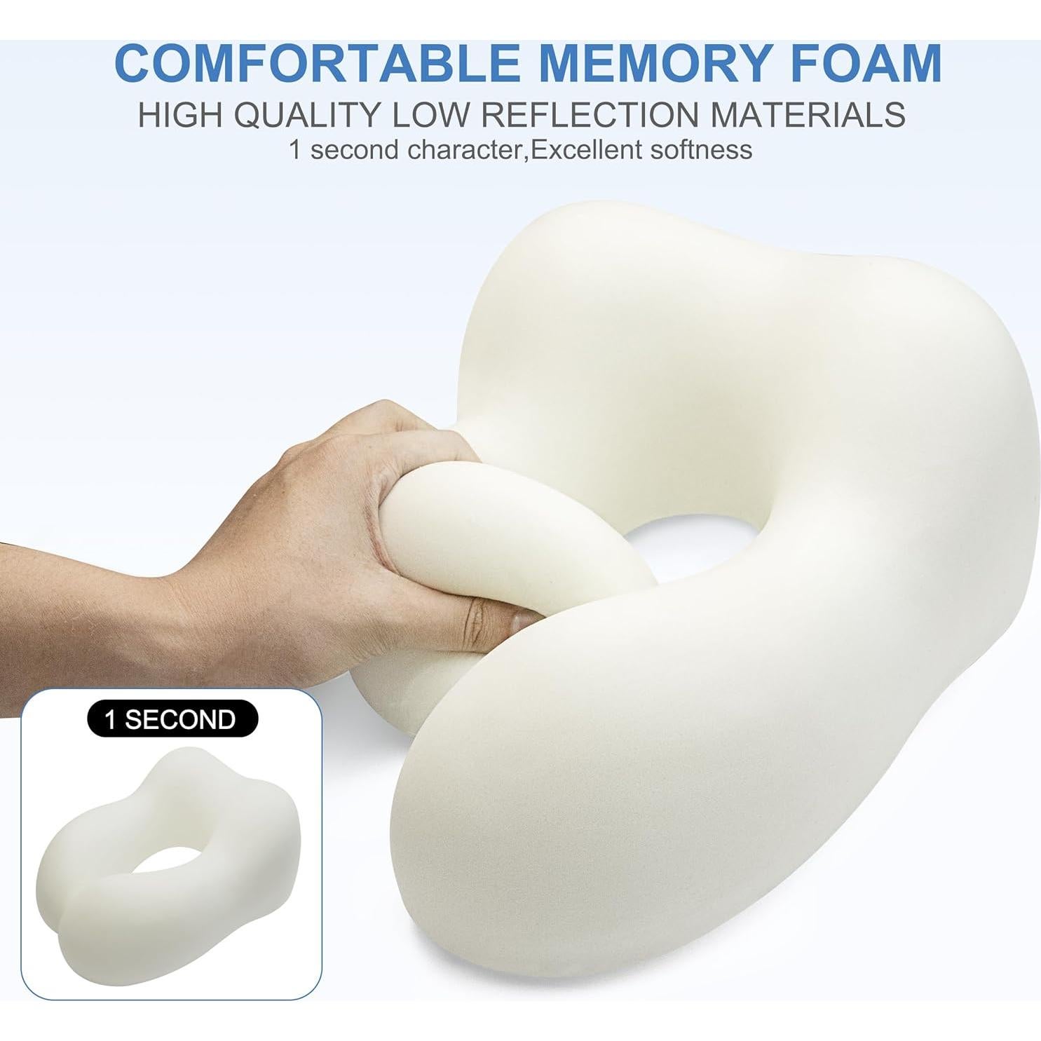 Almohada Cervical Gentlepaw Espuma Viscoelástica Azul 30x26cm