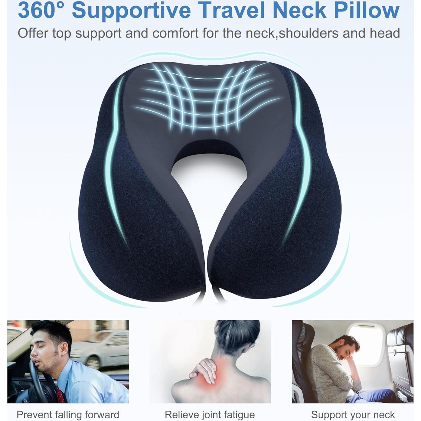 Almohada Cervical Gentlepaw Espuma Viscoelástica Azul 30x26cm