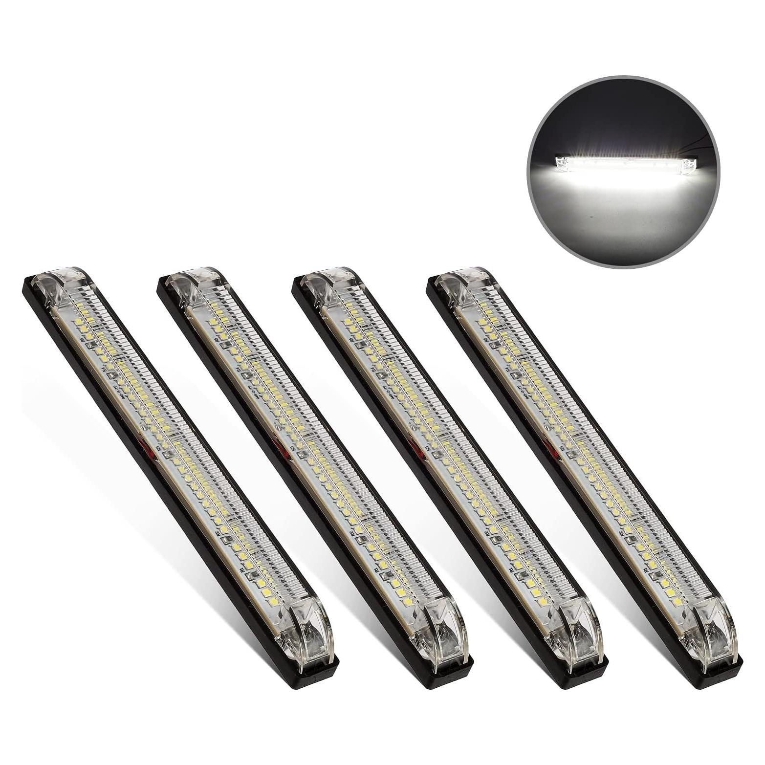 Partsam Luz LED 4pcs 20cm Blanca para Barcos y Vehículos