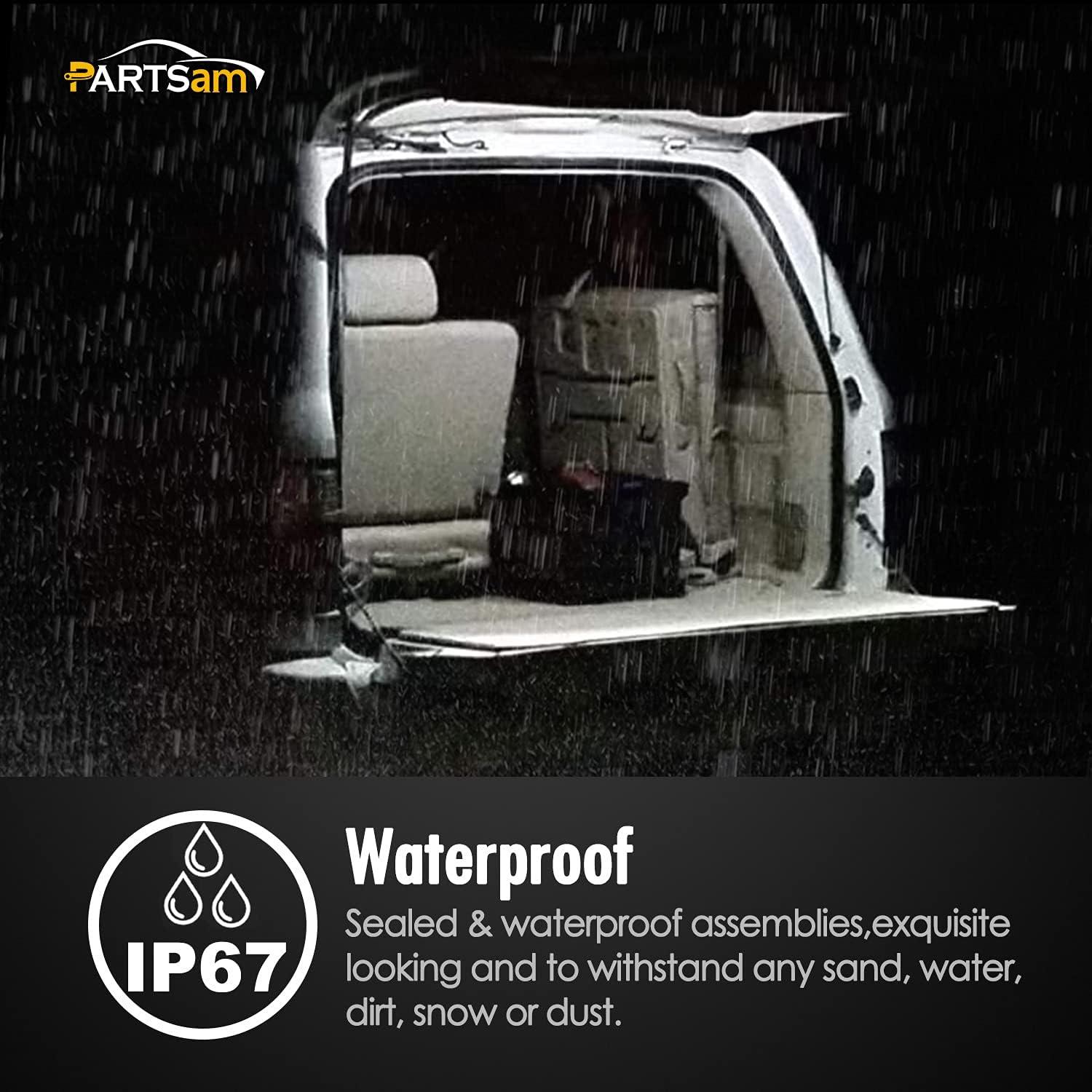 Partsam Luz LED 4pcs 20cm Blanca para Barcos y Vehículos