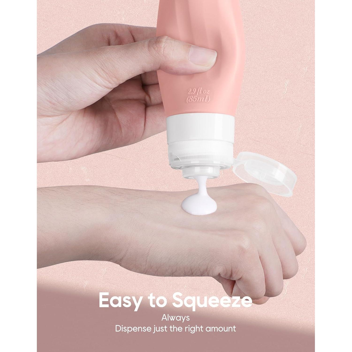 Morfone Set 16 Botellas Viaje Silicona 88ml A prueba de Fugas