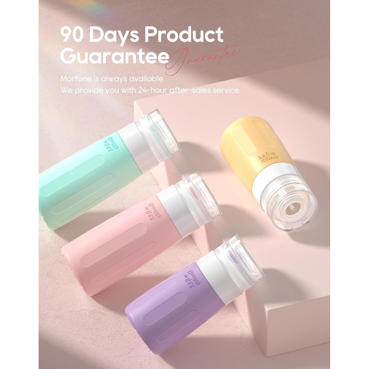 Morfone Set 16 Botellas Viaje Silicona 88ml A prueba de Fugas